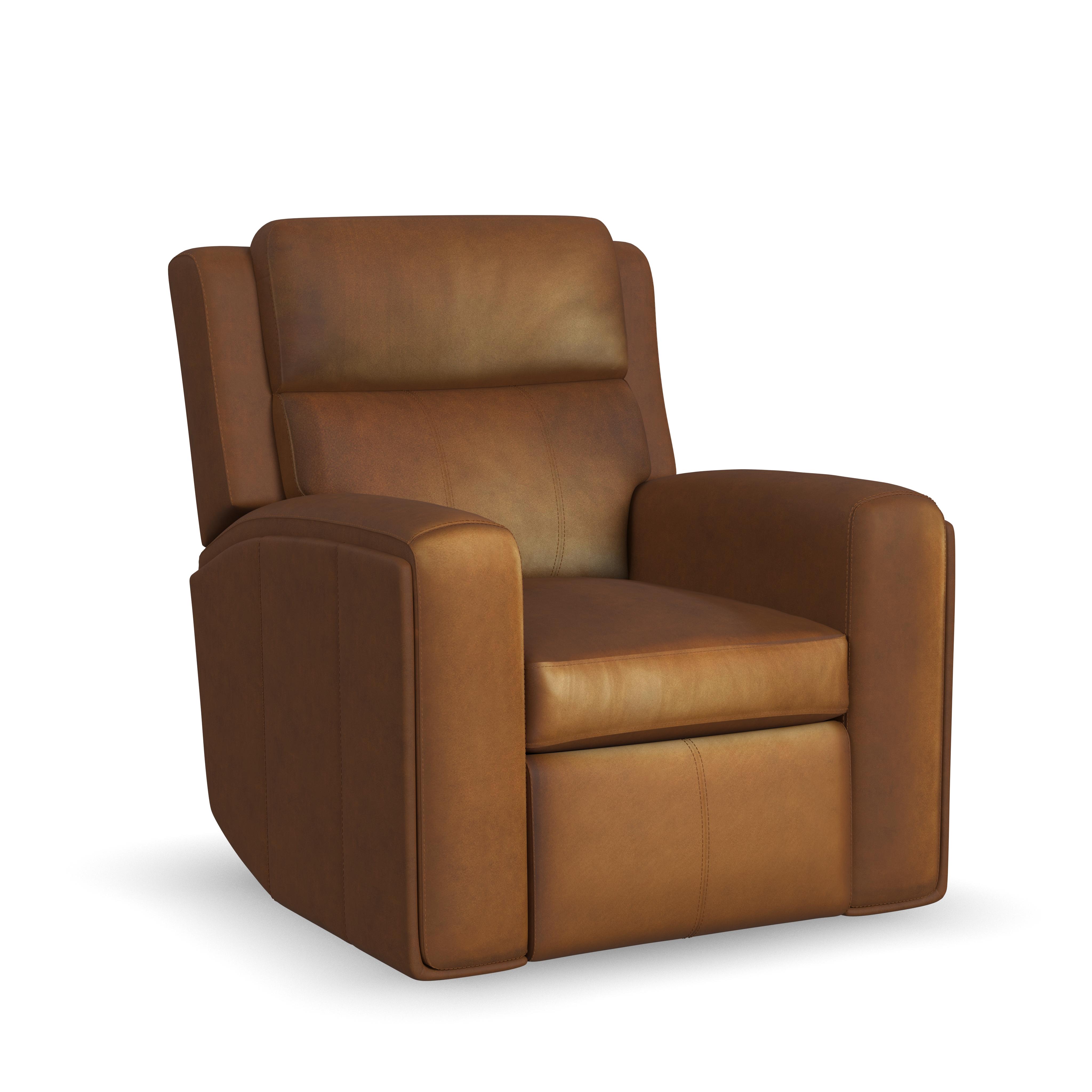 Flexsteel Wyatt Power Recliner with Power Headrest & Lumbar
