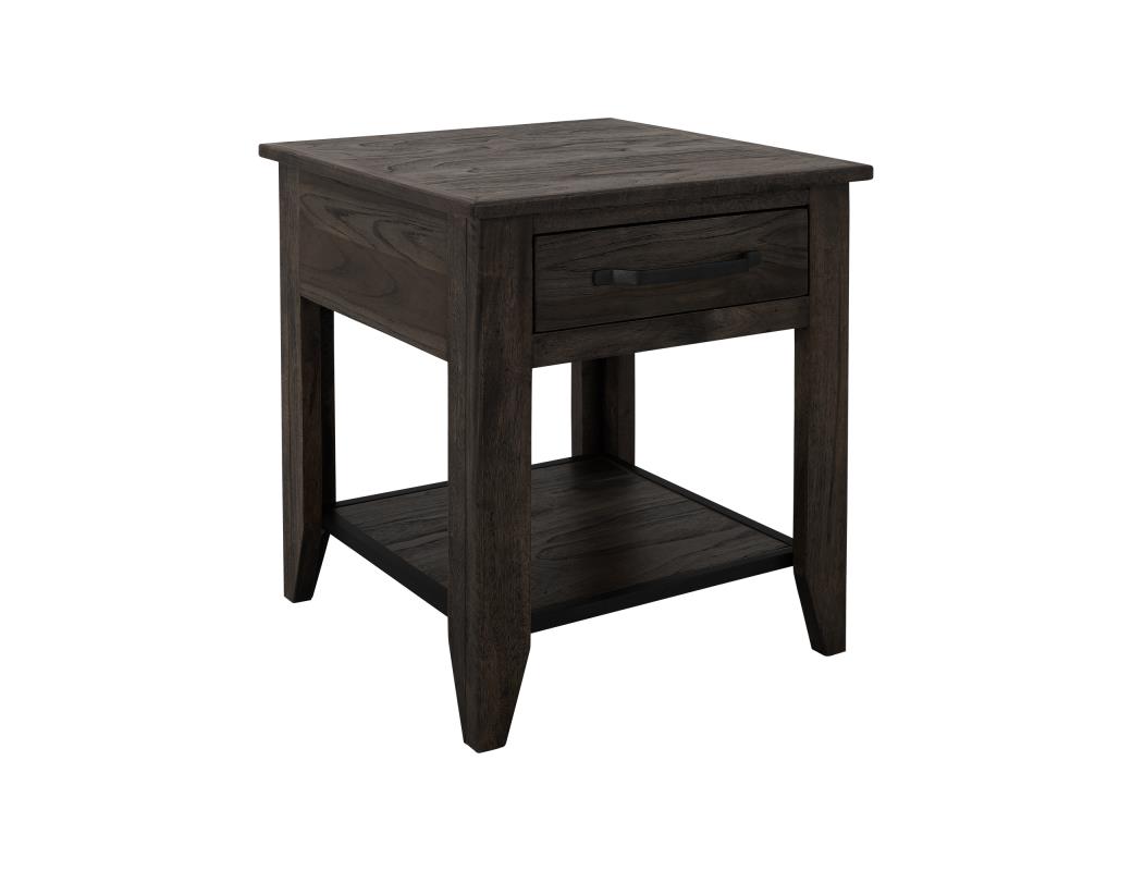 International Furniture Dark Teak 1 Drawer, 1 Shelf, End Table