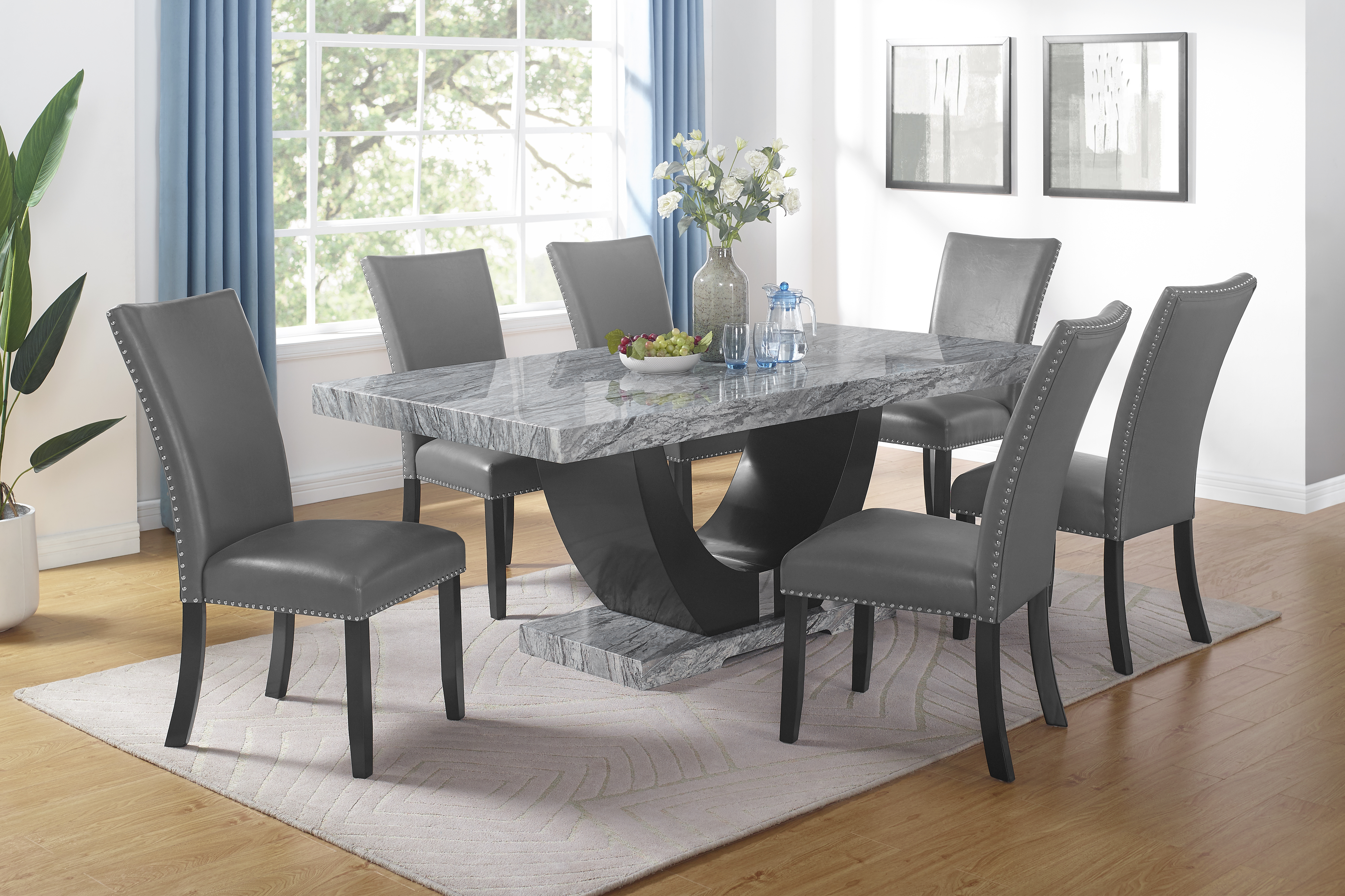 New Classic Home Furnishings Lyra Pedestal Base-Black