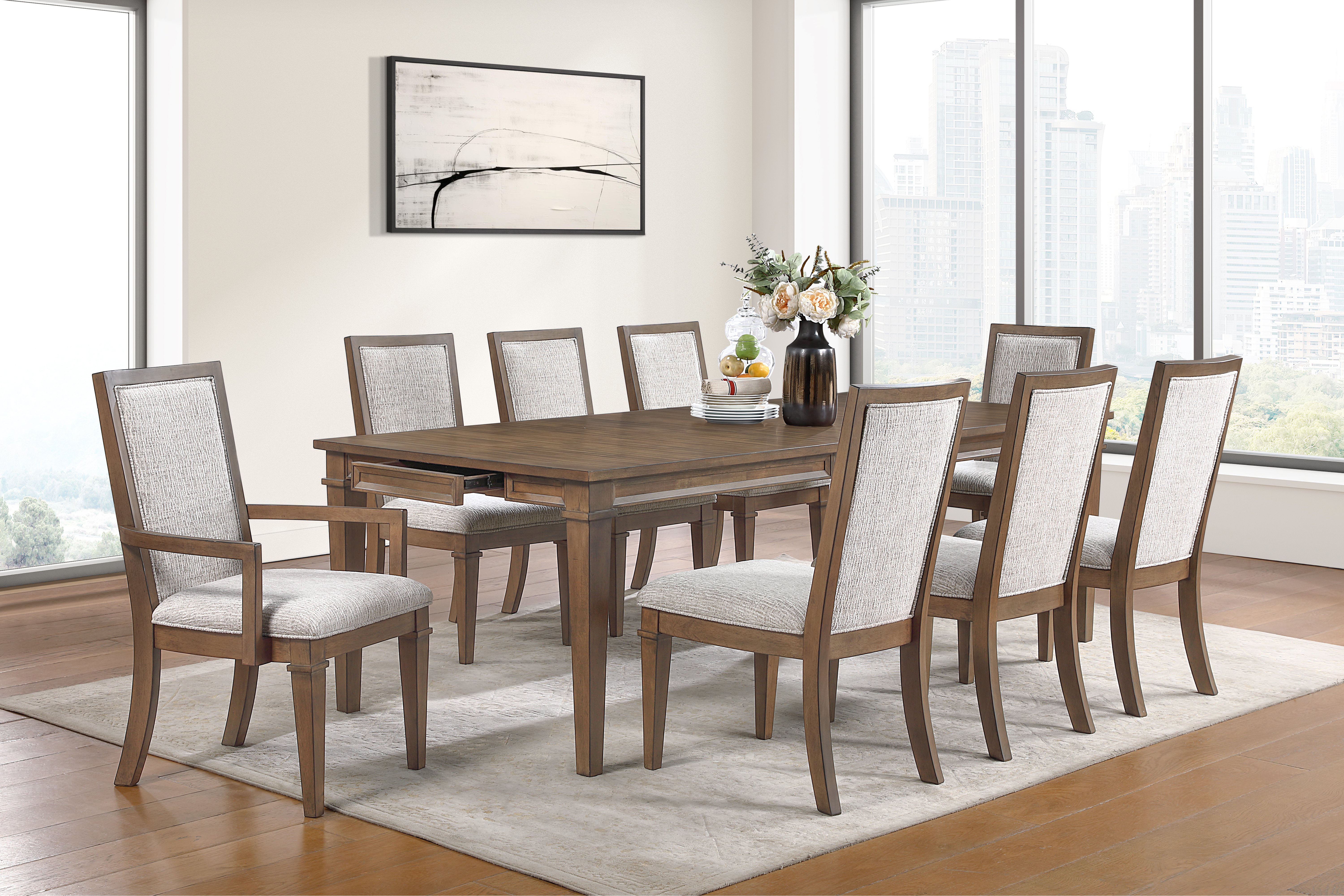 New Classic Home Furnishings Mariana Rectangle Dining Table-Vintage Mocha