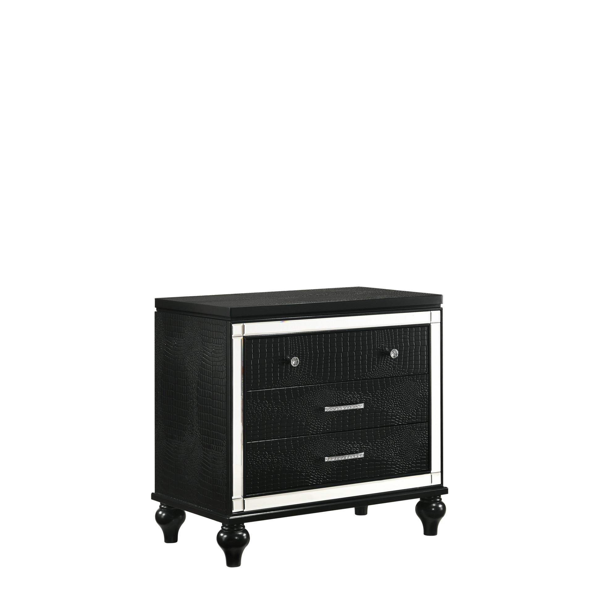 New Classic Home Furnishings Valentino Nightstand-Black
