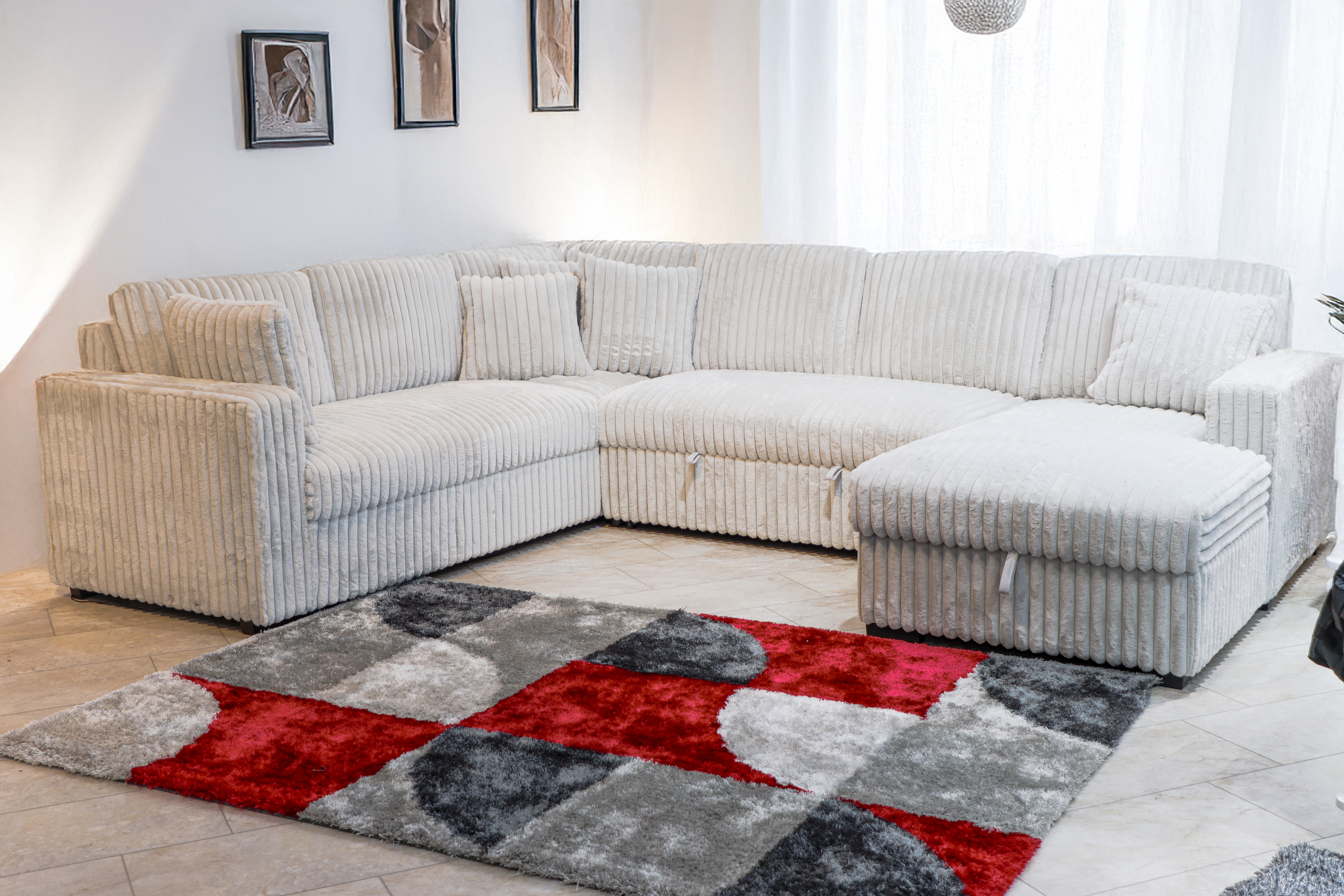 New Classic Home Furnishings Bliss Set Of 2 Arms For Sectional-Mist Gray