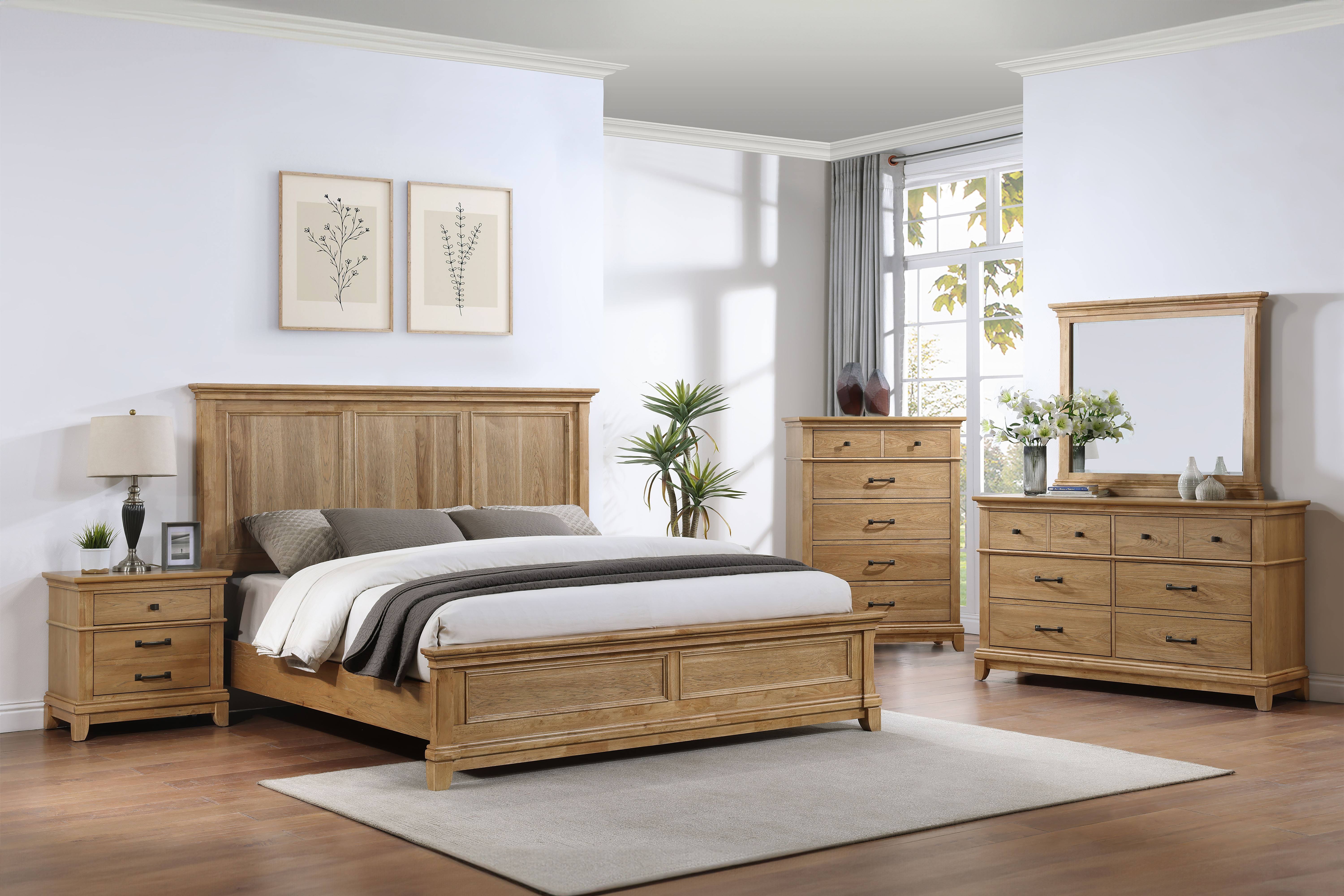 New Classic Home Furnishings Sunstone 6/6-6/0 Ek/Wk Panel Footboard & Slats-Honey