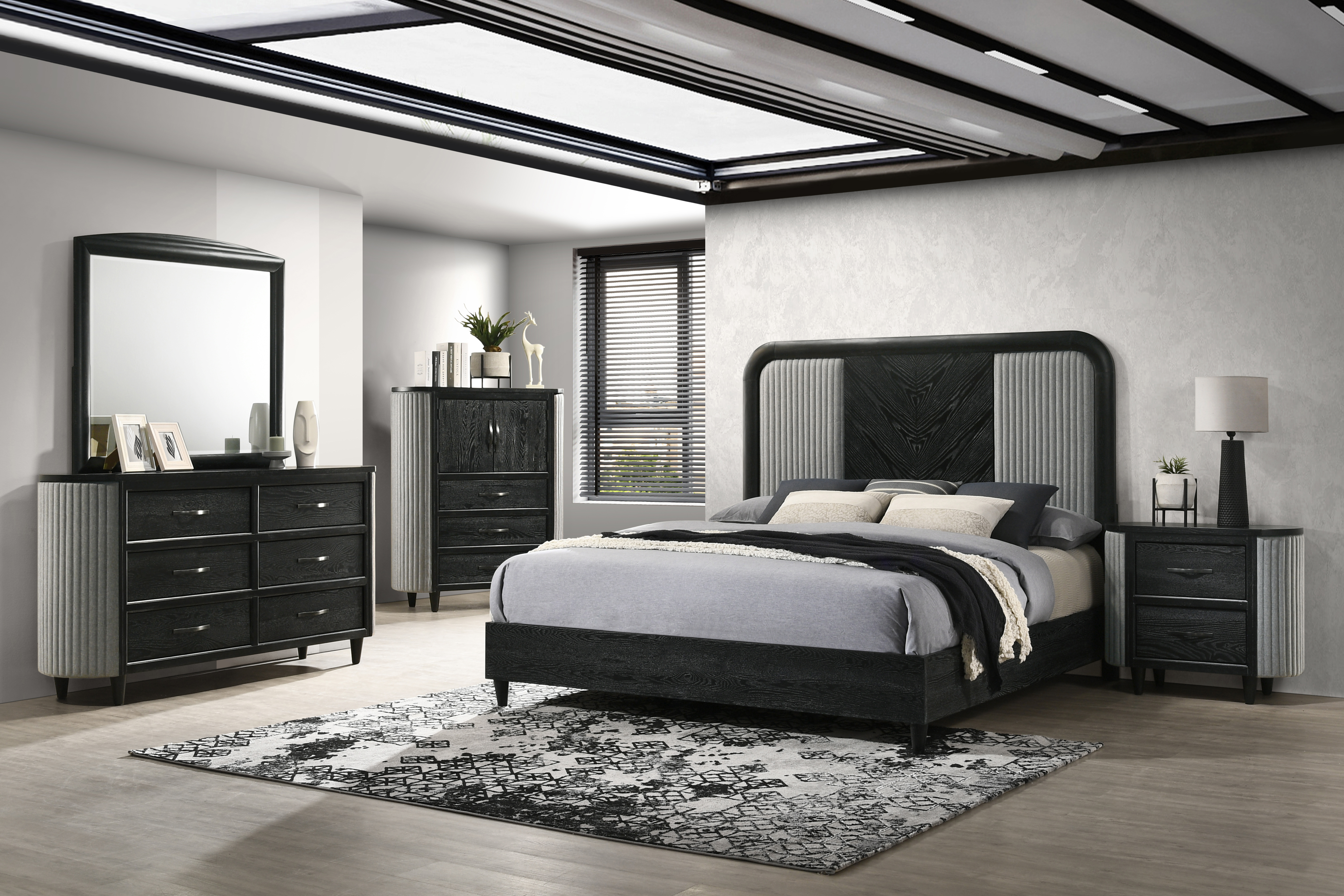 New Classic Home Furnishings Skyline Door Chest-Onyx