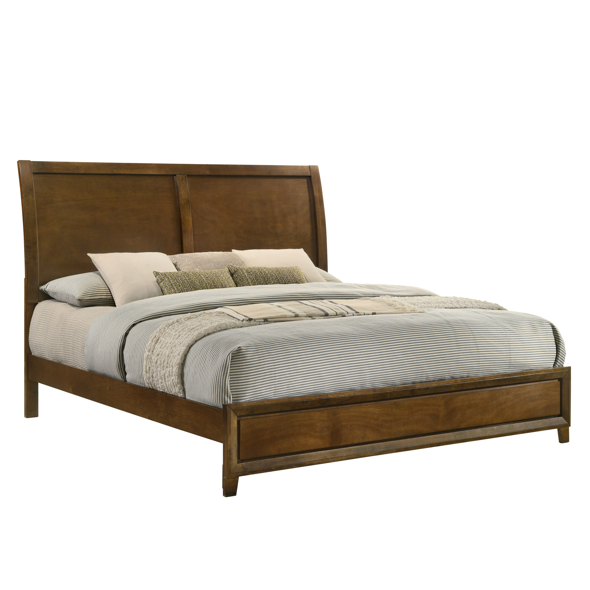 New Classic Home Furnishings Ballard 6/6-6/0 Ek/Wk Headboard, Footboard & Slat Kit-Walnut