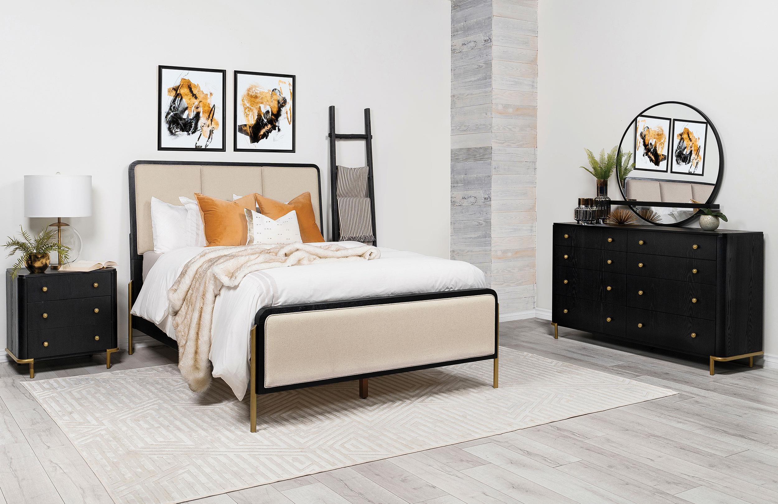 Coaster Arini 4-piece Queen Bedroom Set Cream and Black