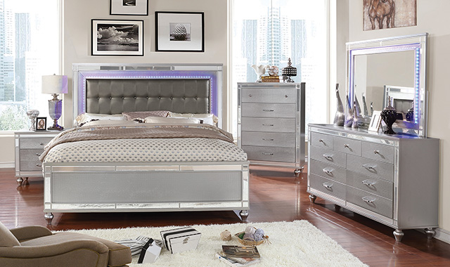 Furniture of America Brachium 4 Pc Queen Bedroom Set