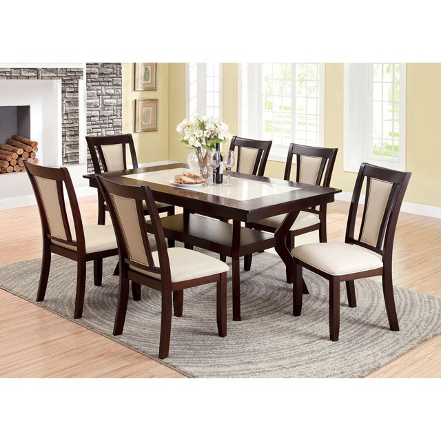 Furniture of America Brent 7 Pc Dining Table Set