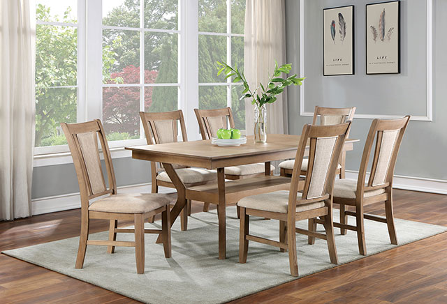 Furniture of America Upminster 7 Pc Dining Table Set
