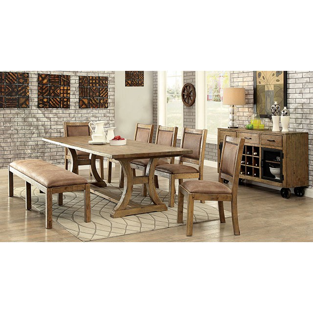 Furniture of America Gianna 9 Pc Dining Table Set