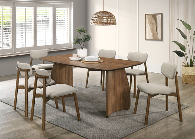 Furniture of America Alnwick 7 Pc Dining Table Set
