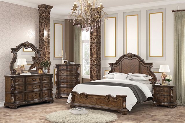 Furniture of America Leovanni 4 Pc Queen Bedroom Set