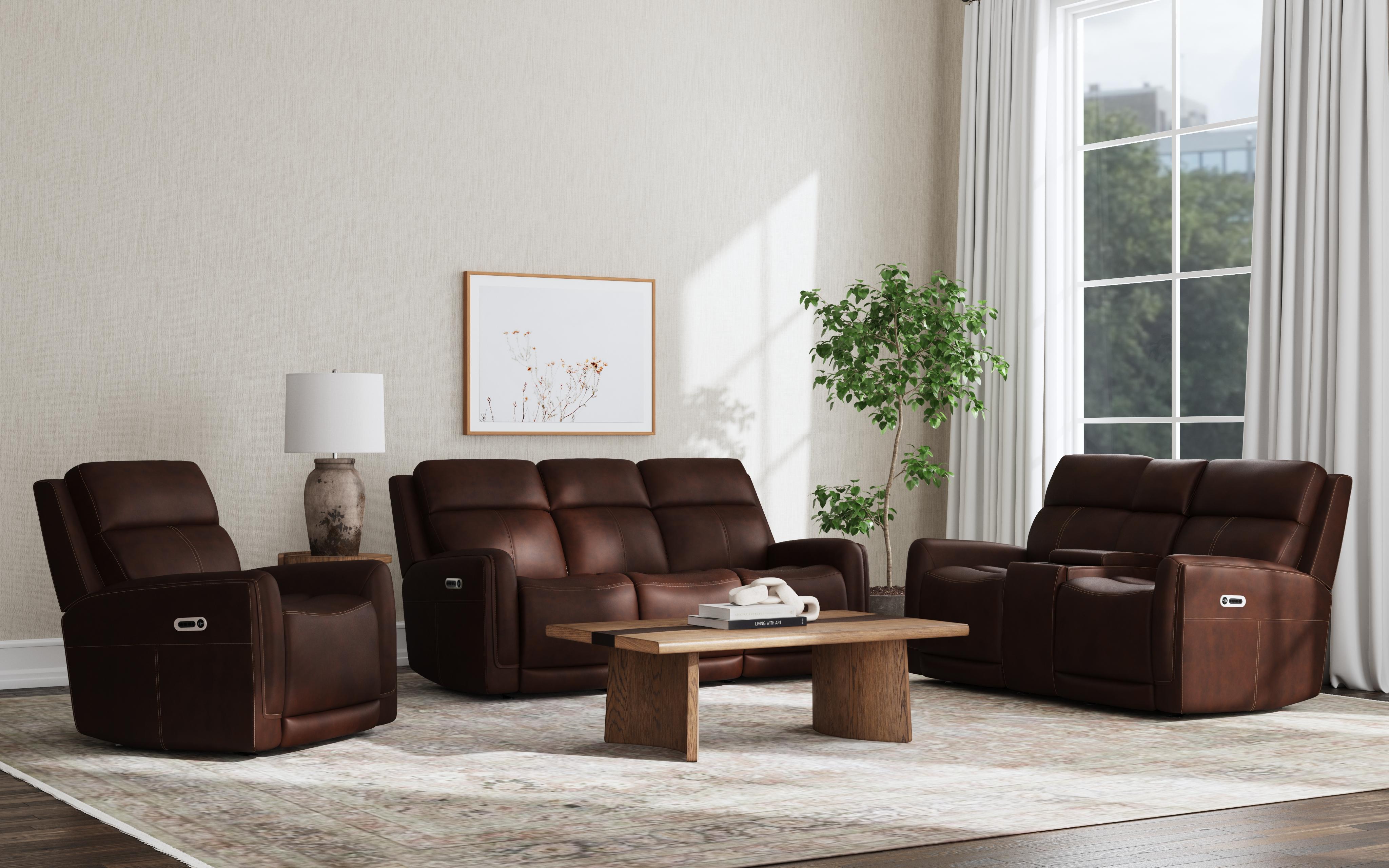 Flexsteel Alister Power Gliding Recliner with Power Headrest and Lumbar