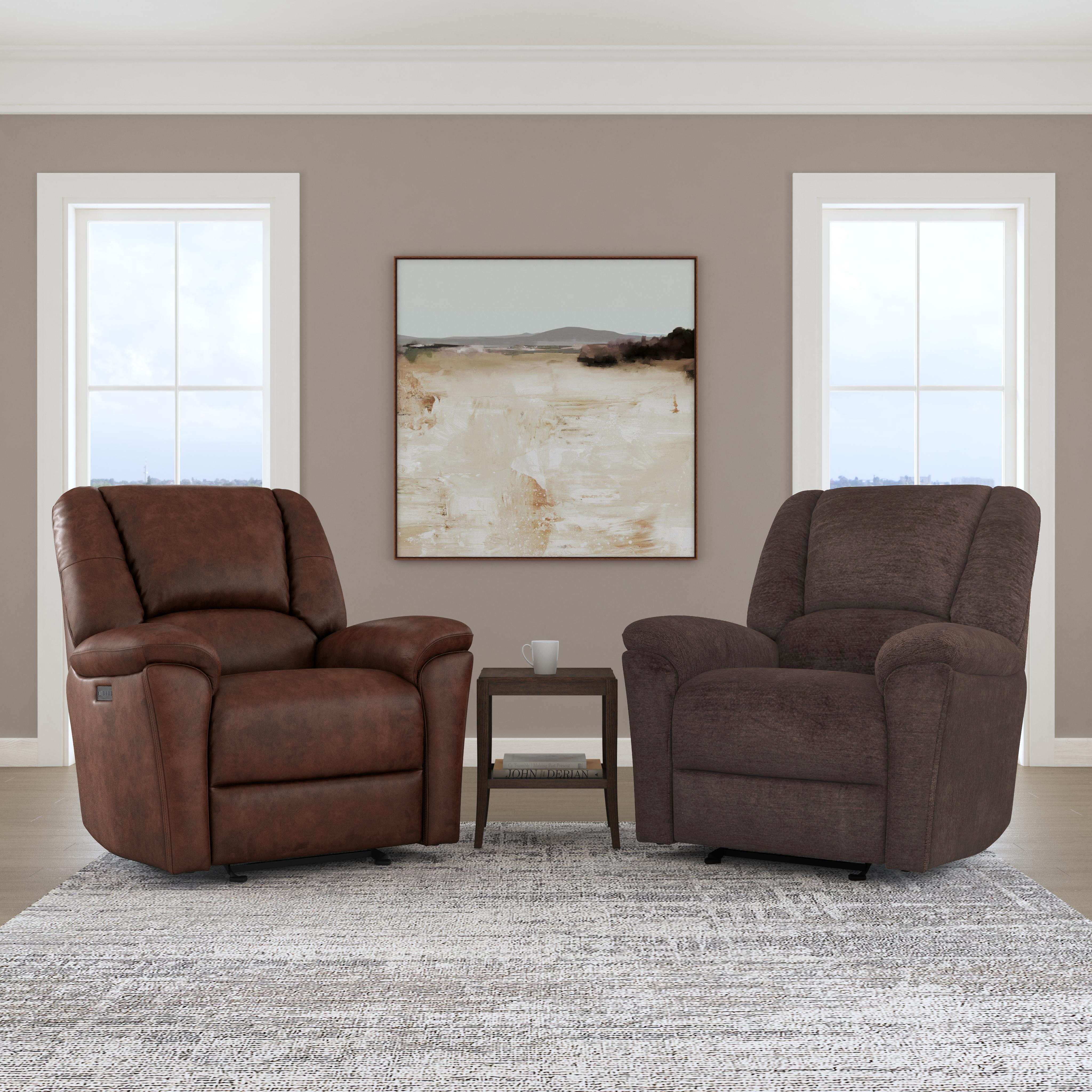 Flexsteel Plush Power Gliding Recliner with Power Headrest & Lumbar