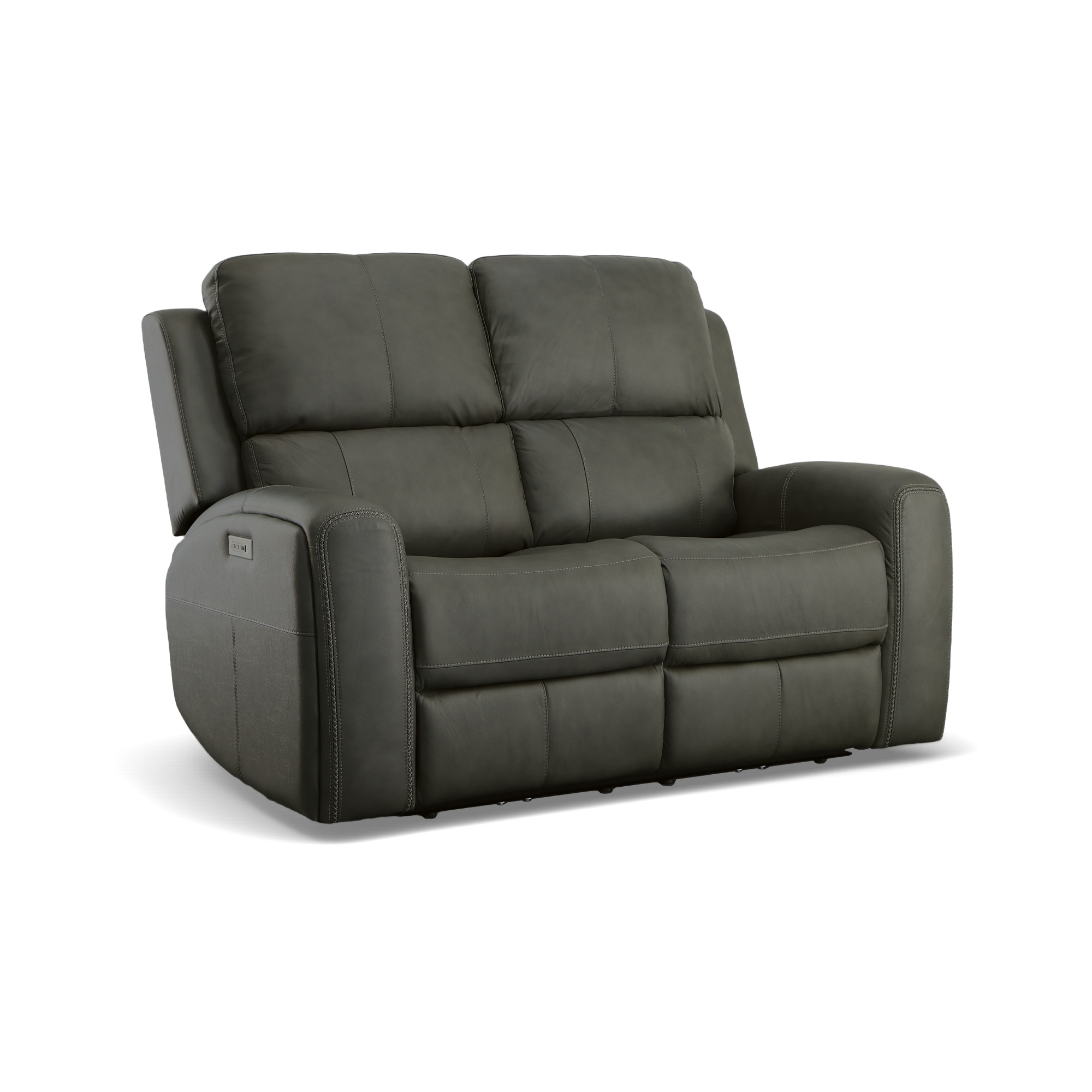 Flexsteel Linden Power Reclining Loveseat with Power Headrests & Lumbar