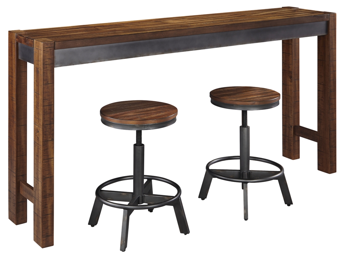 Signature Design by Ashley Torjin Counter Height Dining Table and 2 Barstools