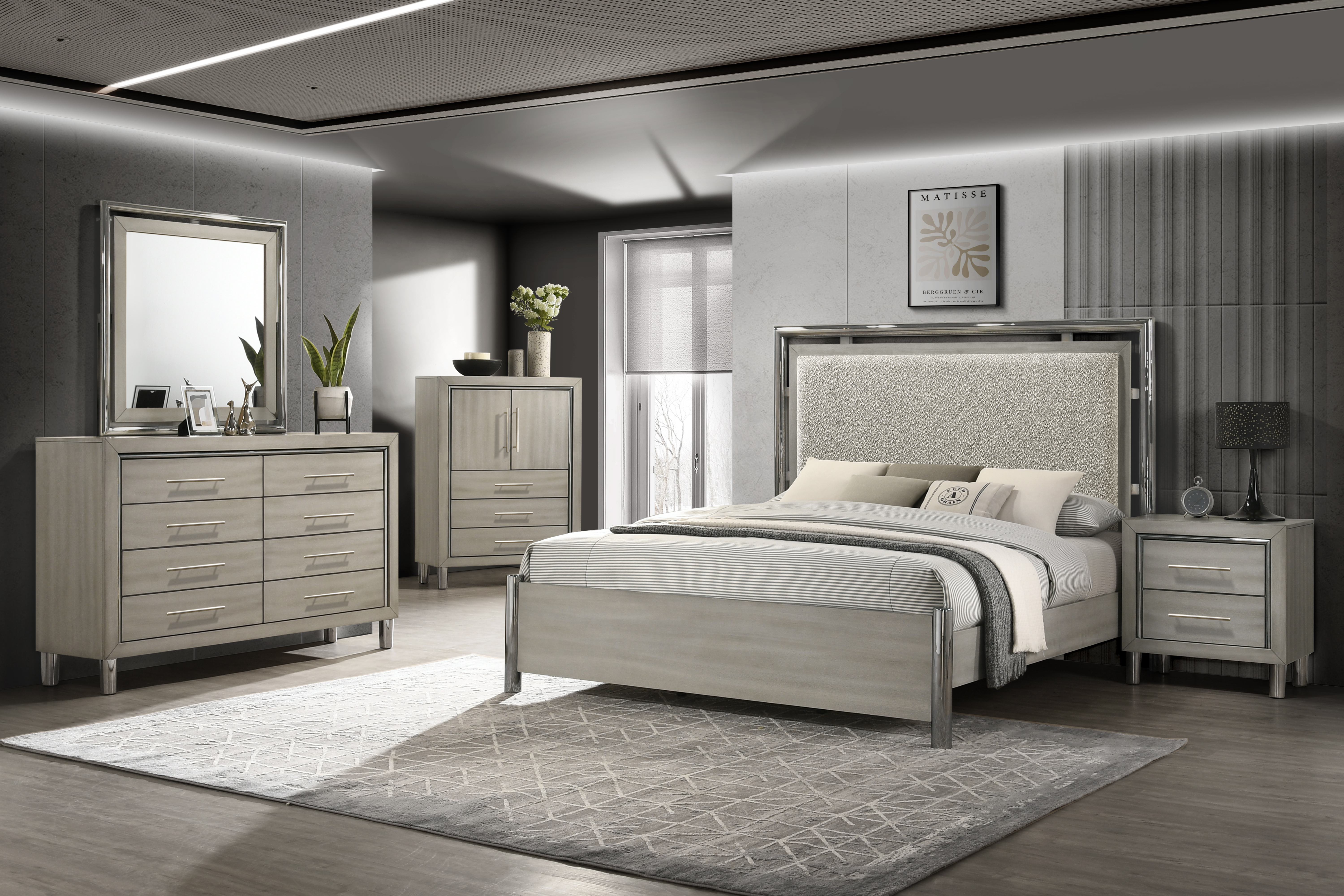 New Classic Home Furnishings Lennox 8 Drawer Dresser-Gray