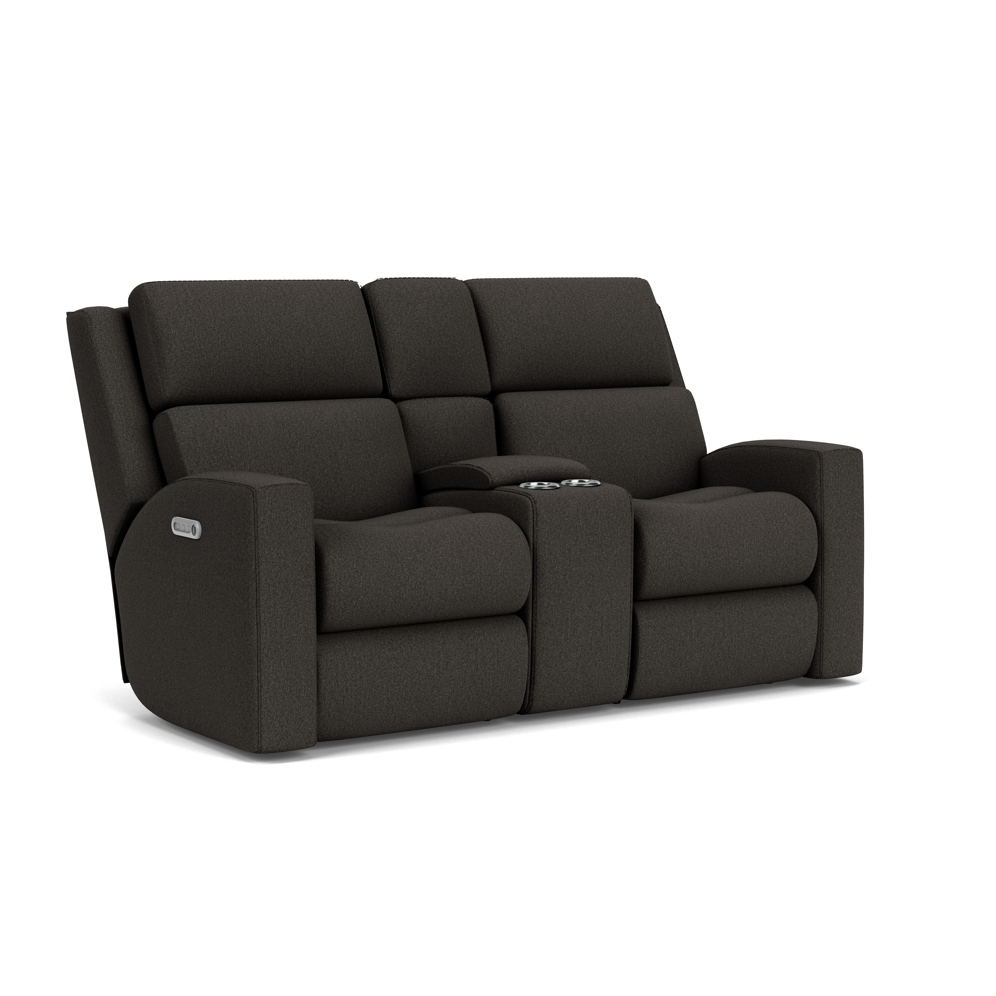 Flexsteel Score Power Reclining Loveseat with Console & Power Headrests & Lumbar