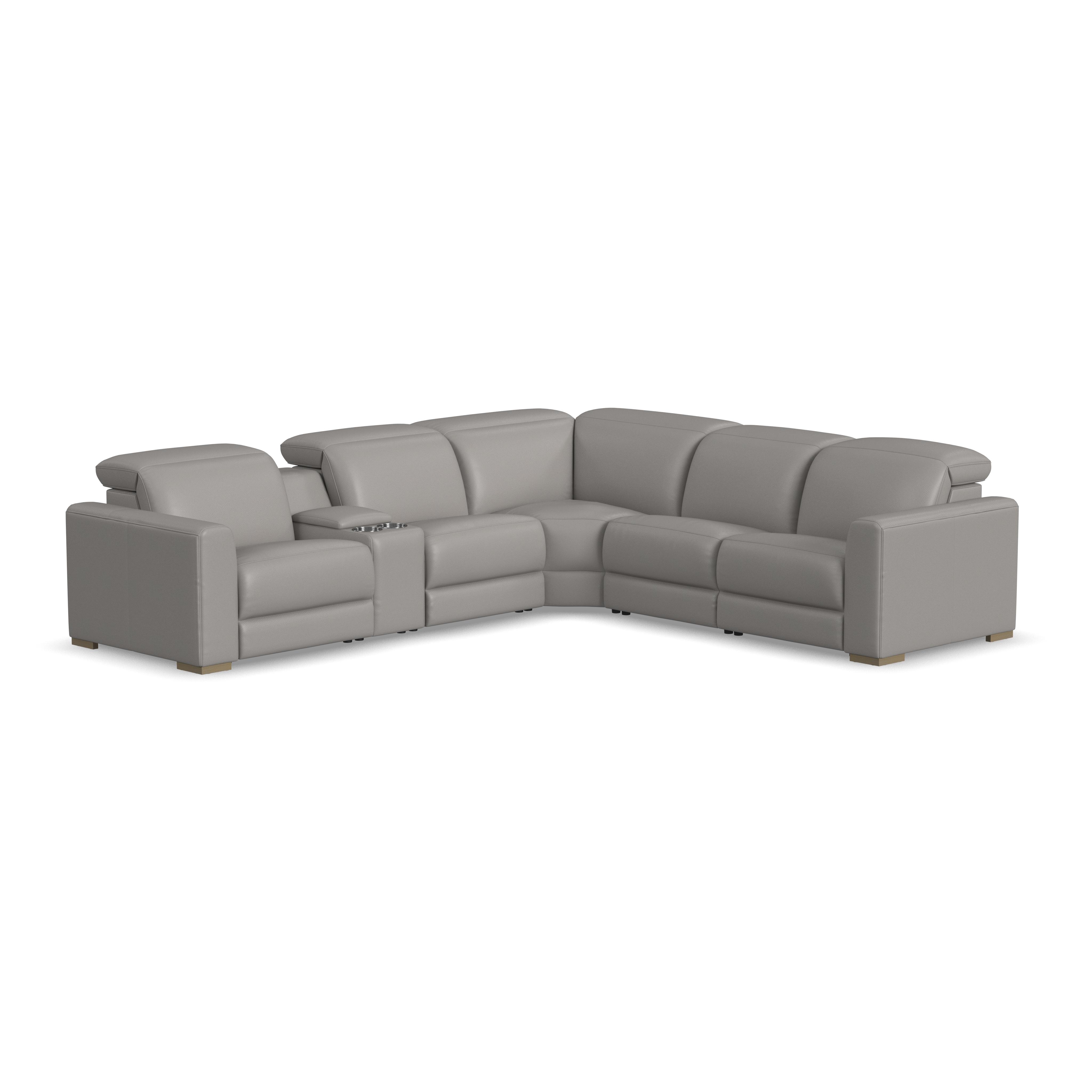 Flexsteel Aurora Power Reclining Sectional with Power Headrests