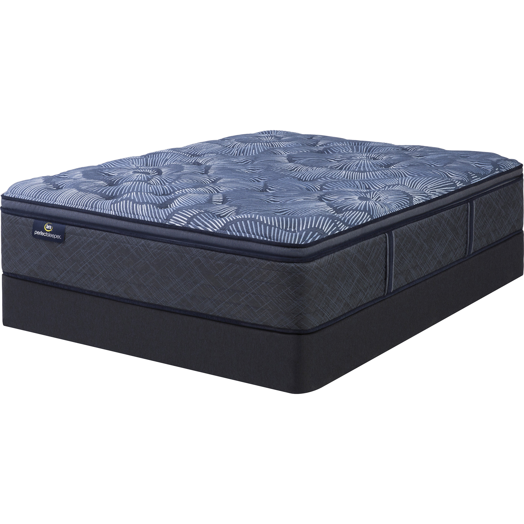 Serta Perfect Sleeper Perfect Sleeper Cobalt Calm 15" Plush Pillow Top Mattress Set -Full
