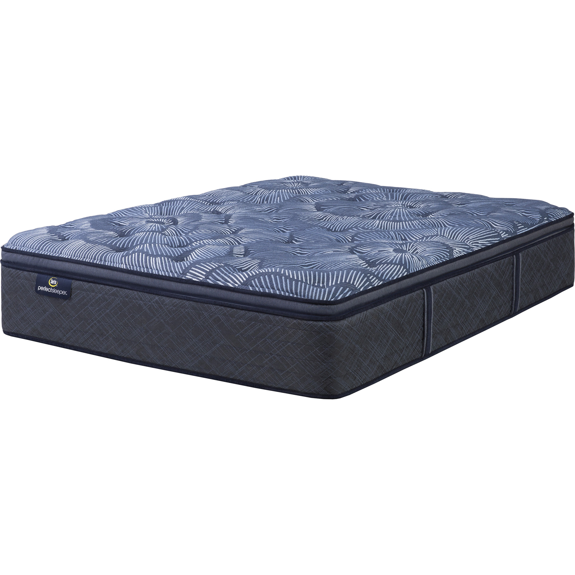 Serta Perfect Sleeper Perfect Sleeper Cobalt Calm 15" Plush Pillow Top Mattress with Adjustable Frame -Full