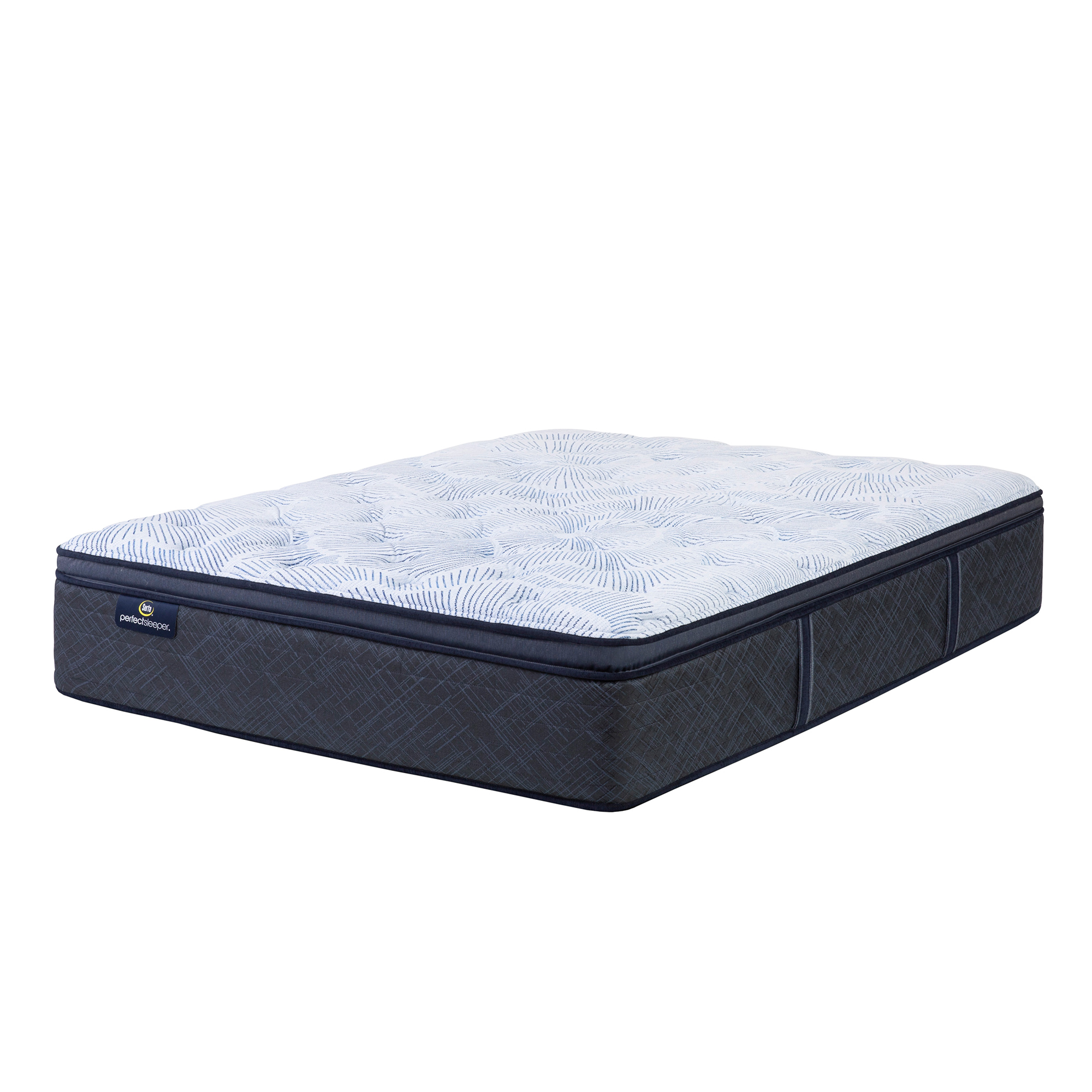 Serta Perfect Sleeper Perfect Sleeper Blue Lagoon Nights 14.5" Plush Pillow Top Mattress with Adjustable Frame -Twin XL
