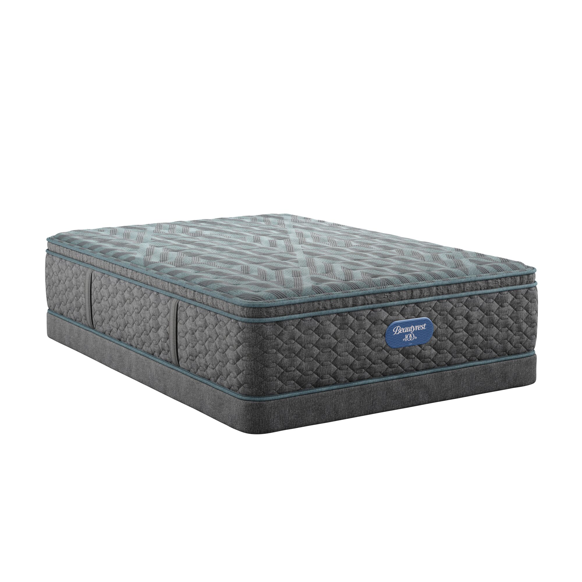 Beautyrest Beautyrest Level One Medium Pillow Top Mattress Low Profile Set -Full
