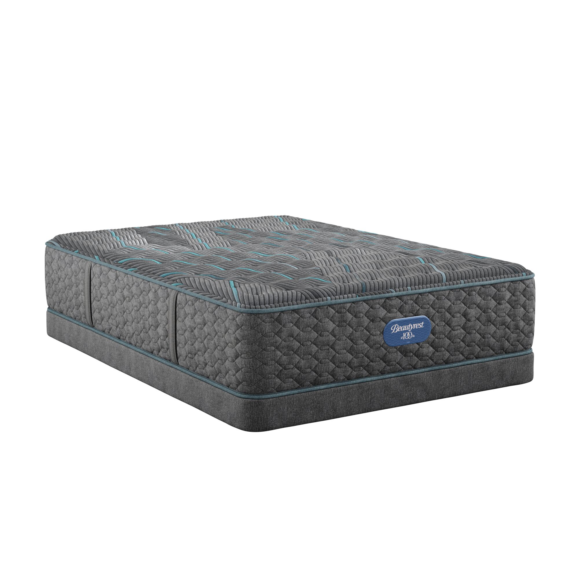 Beautyrest Beautyrest Level Two Medium Mattress Low Profile Set -Queen