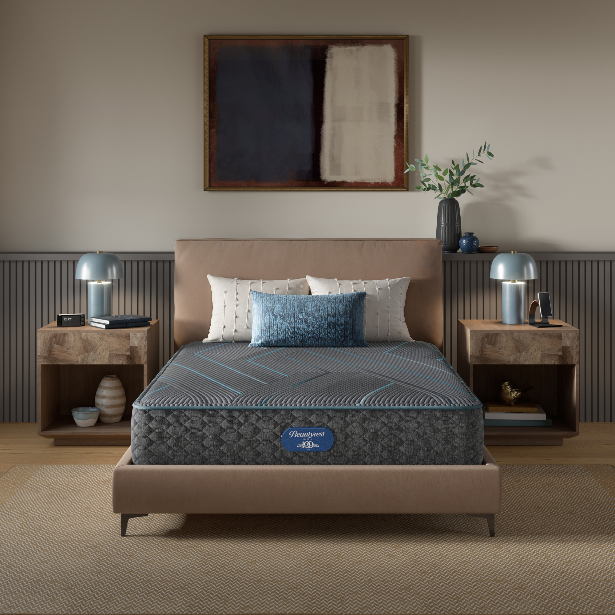 Beautyrest Beautyrest Level Two Hybrid Medium Firm Mattress Set -King