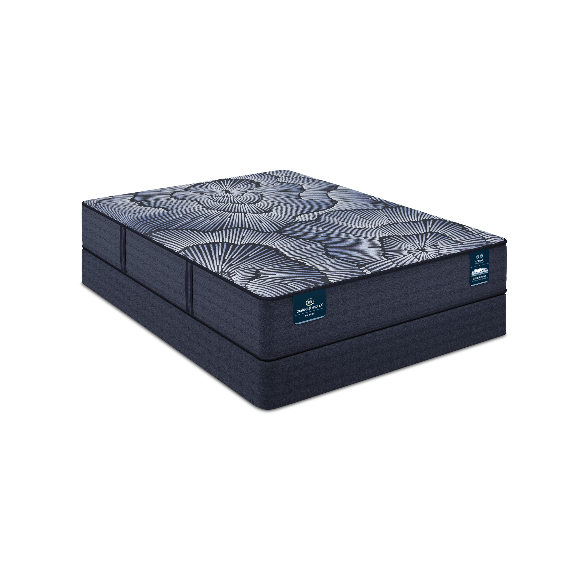 Serta Perfect Sleeper Hybrid Perfect Sleeper X Kendall 13" Hybrid Plush Mattress Set -Queen