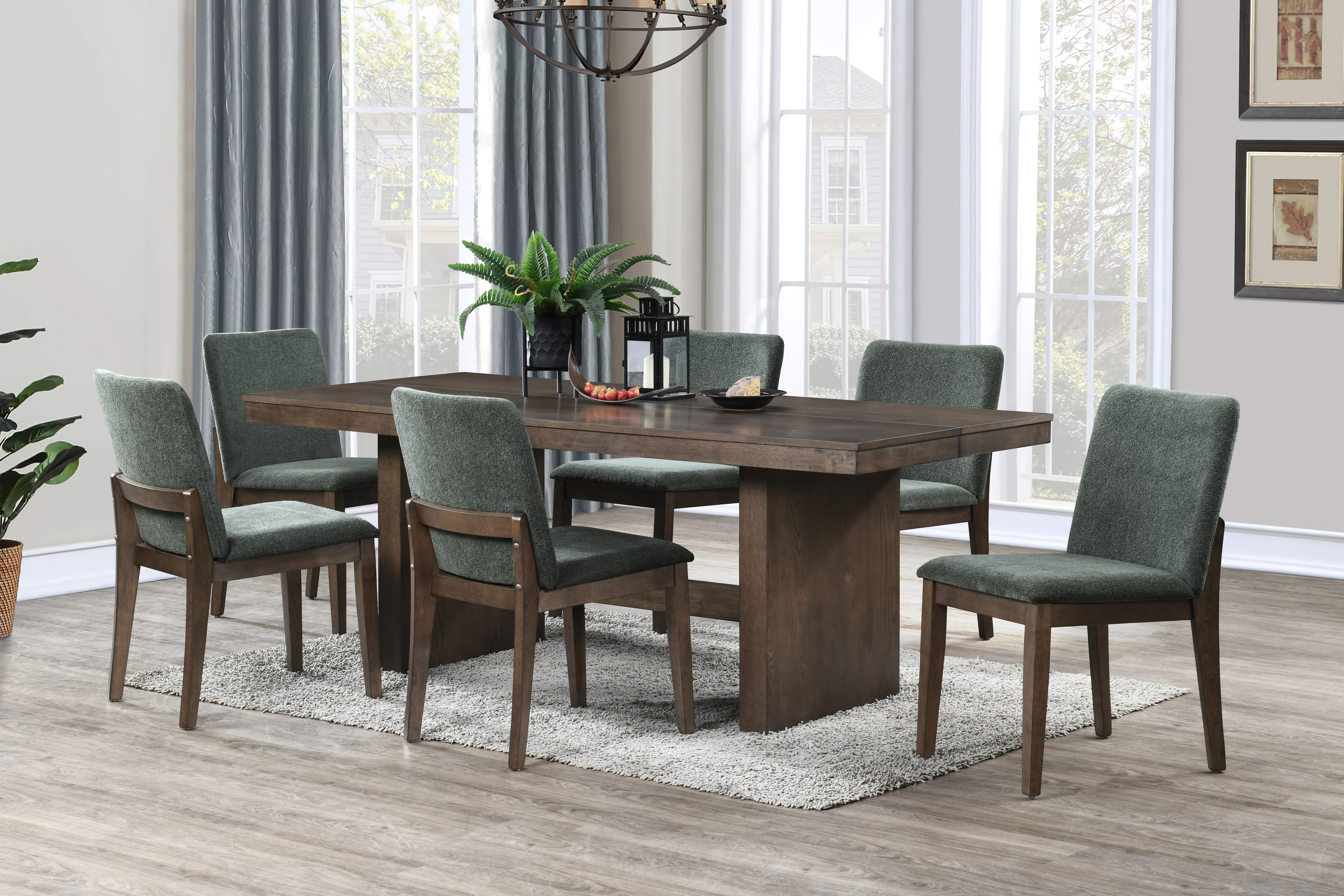 New Classic Home Furnishings Kody 79" Oval Dining Table Top-Dk Walnut