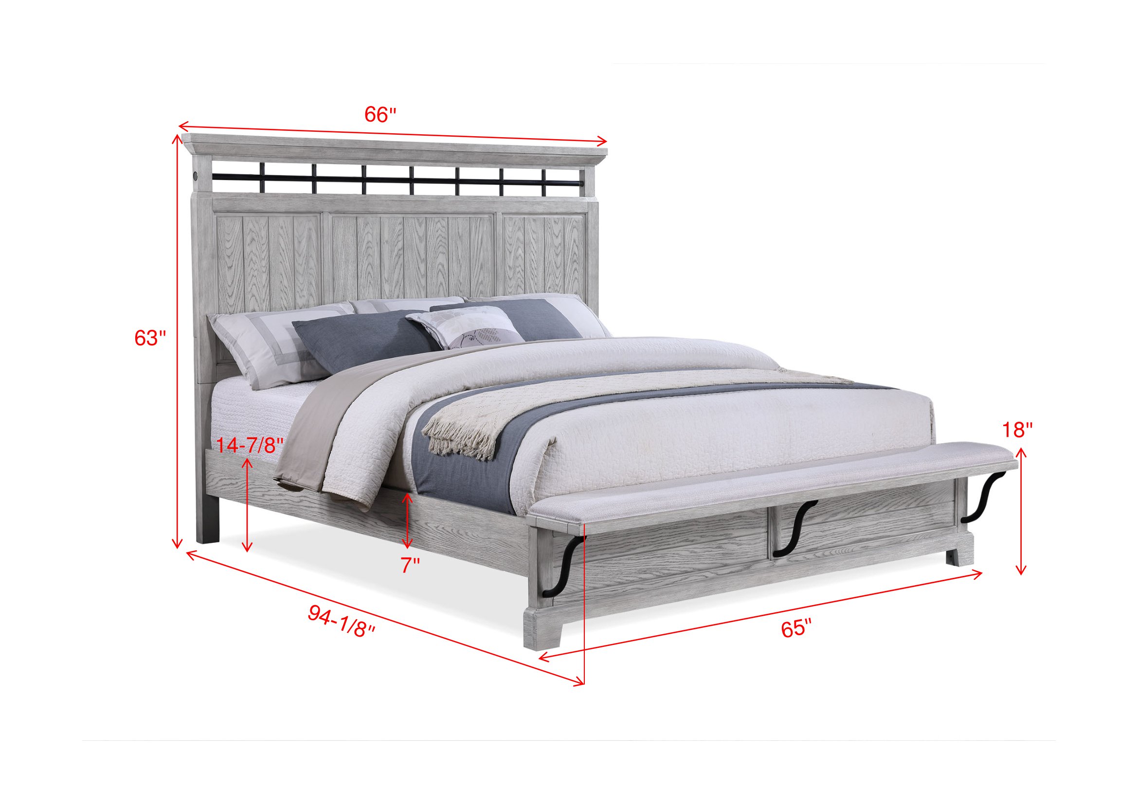 Crown Mark Headboards Bedroom B1900-K-HB | Reese Warehouse