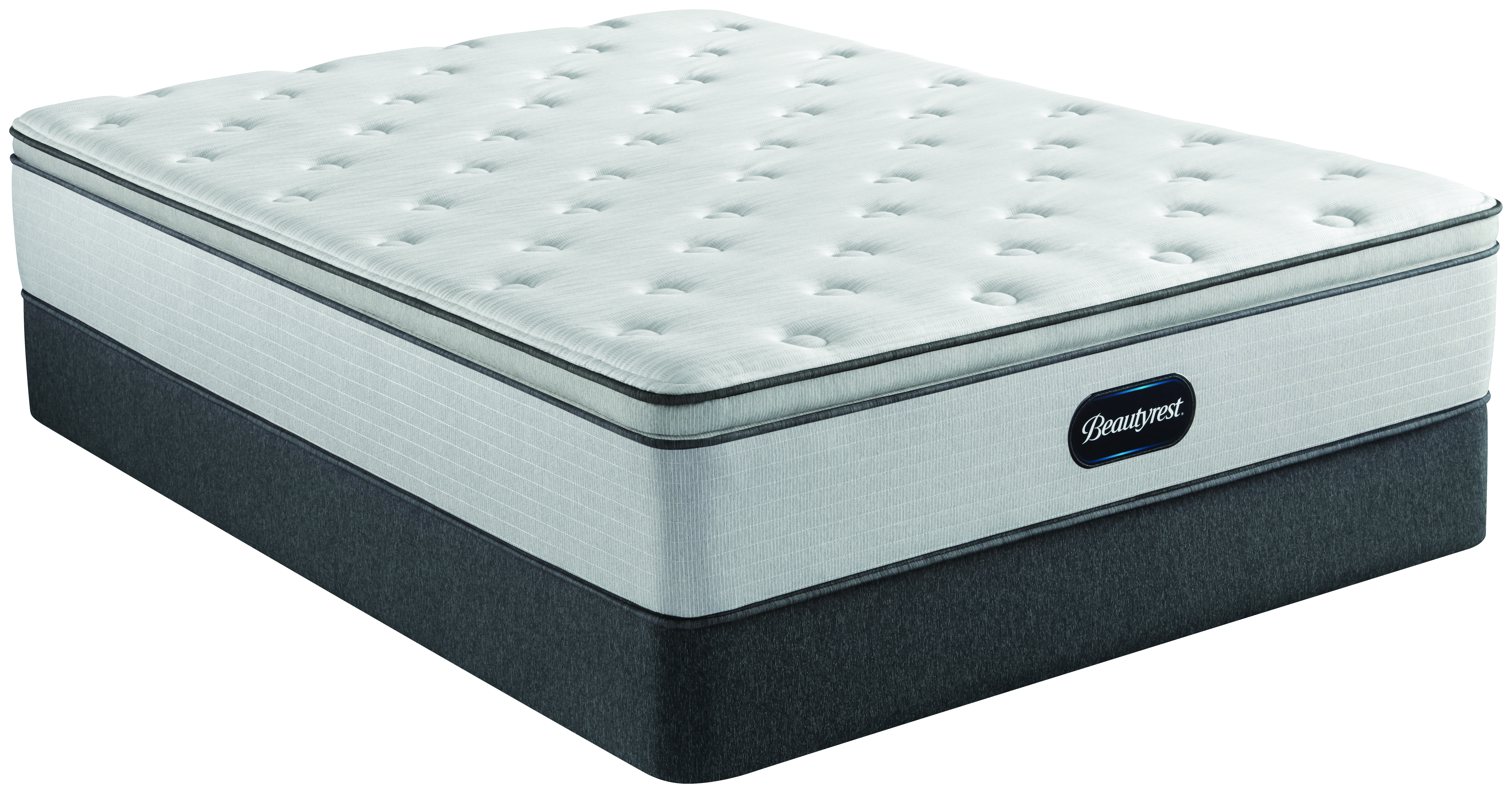 Beautyrest BR800 13.75" Plush Pillow Top and 9" Foundation Set Mattress Set Twin