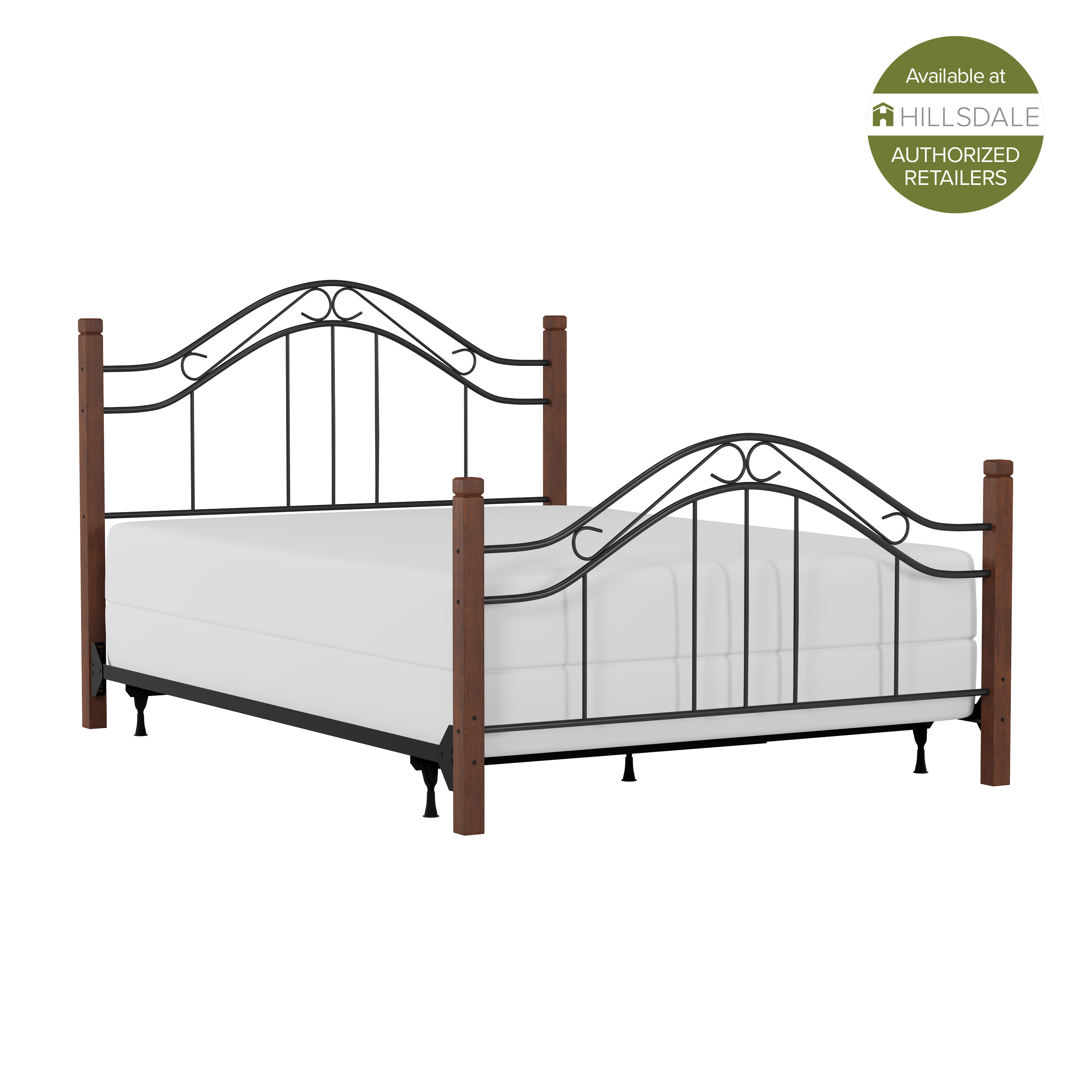 Hillsdale Furniture Matson Metal Bed - Queen - Black