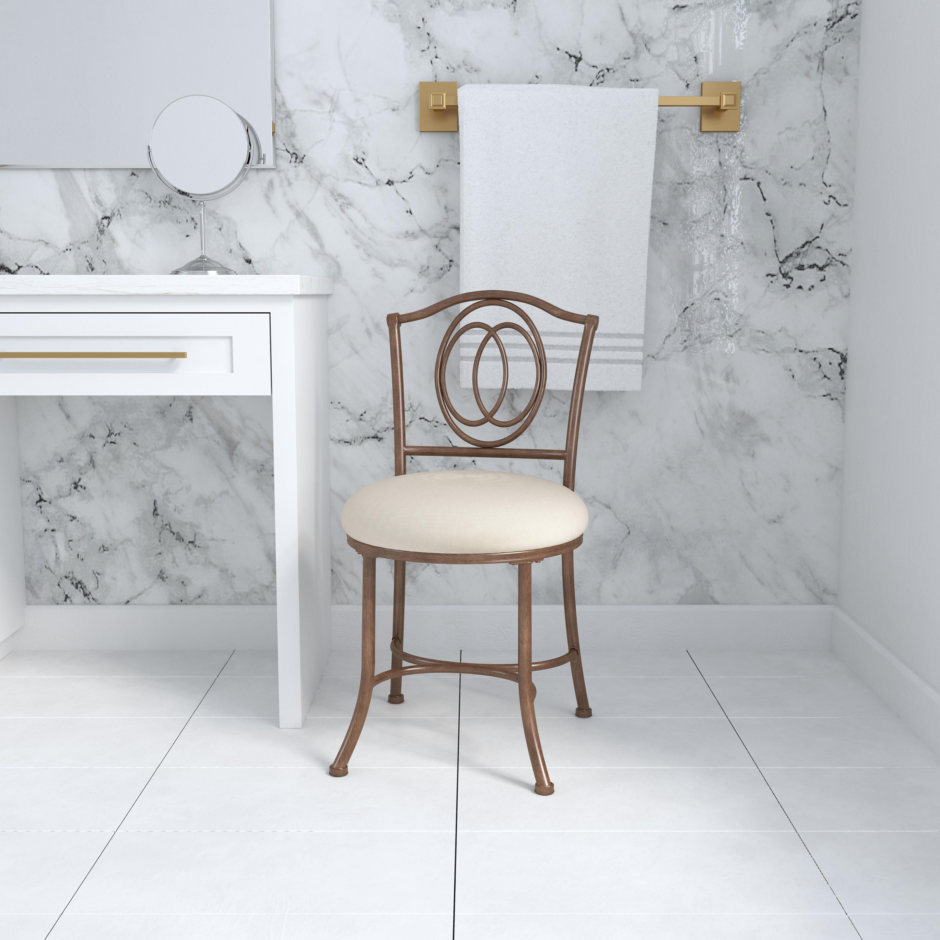 Hillsdale Furniture Emerson Metal Vanity Stool - Golden Bronze