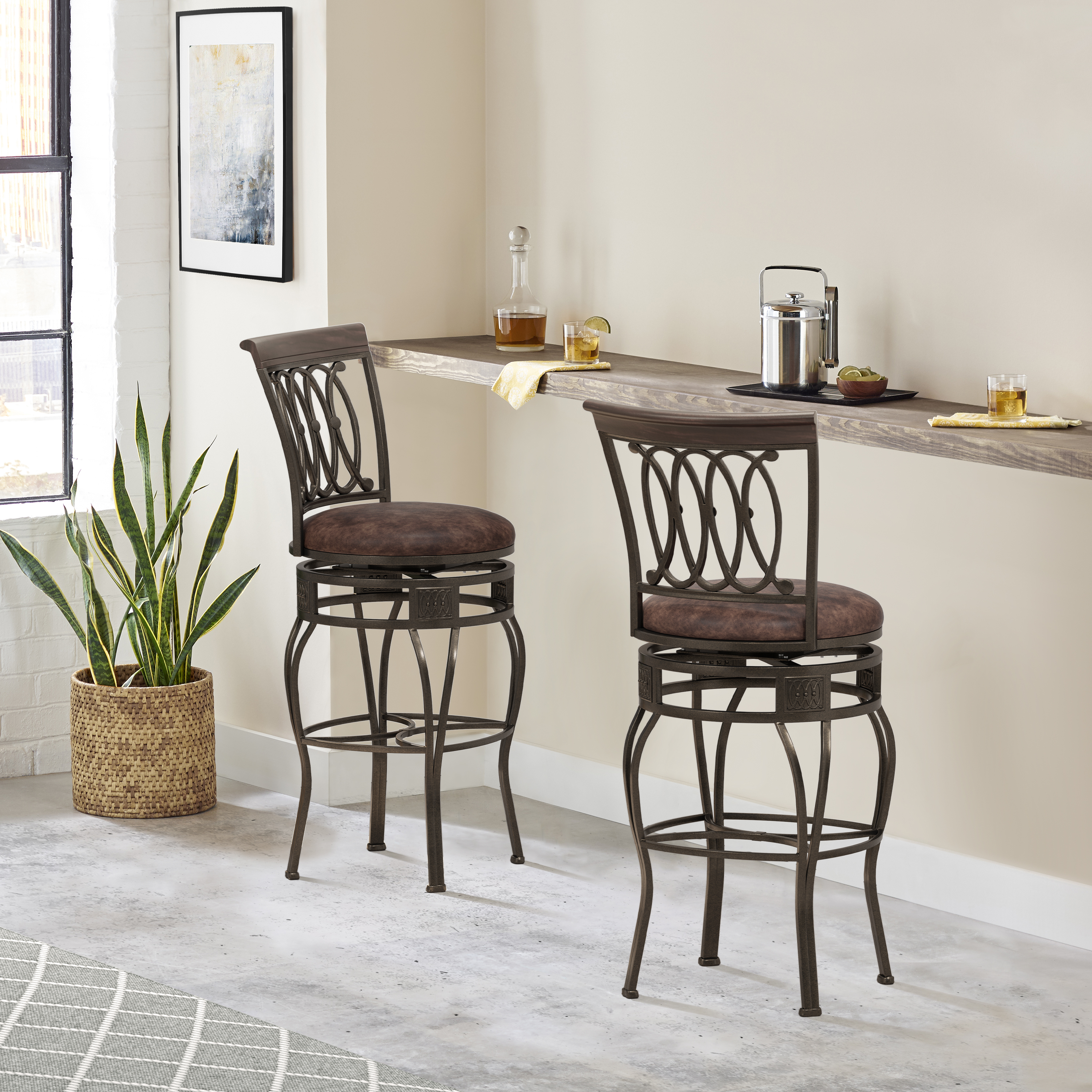 Hillsdale Furniture Montello Metal Stool - Bar - Old Steel