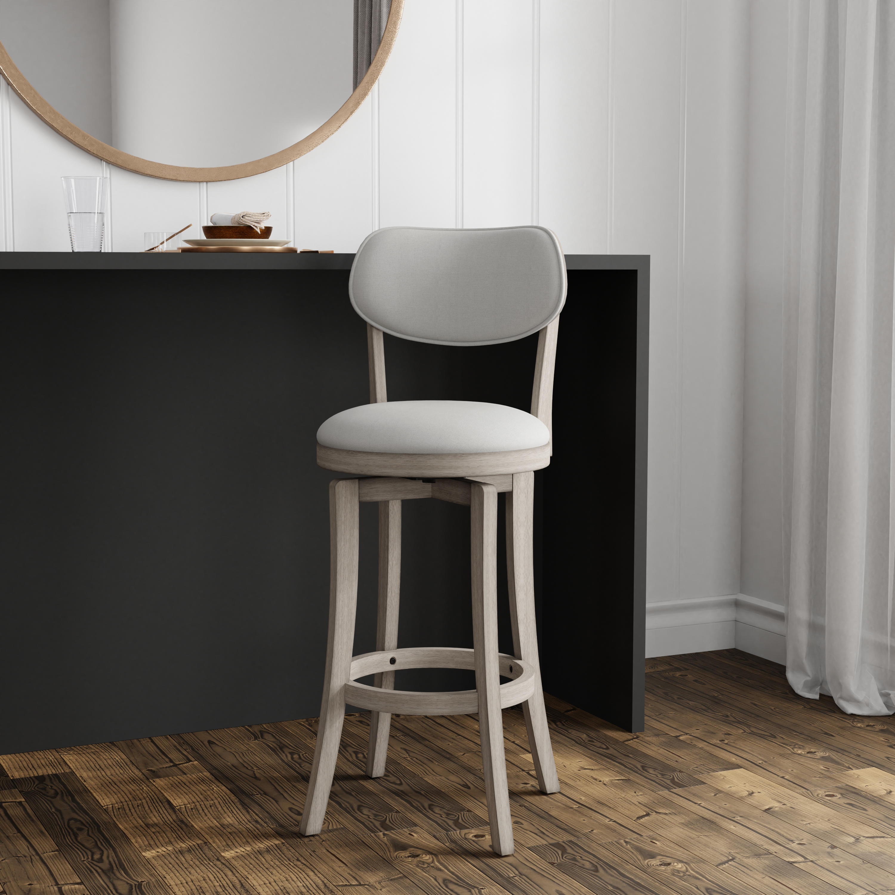 Hillsdale Furniture Sloan Wood Stool - Bar - Aged Gray