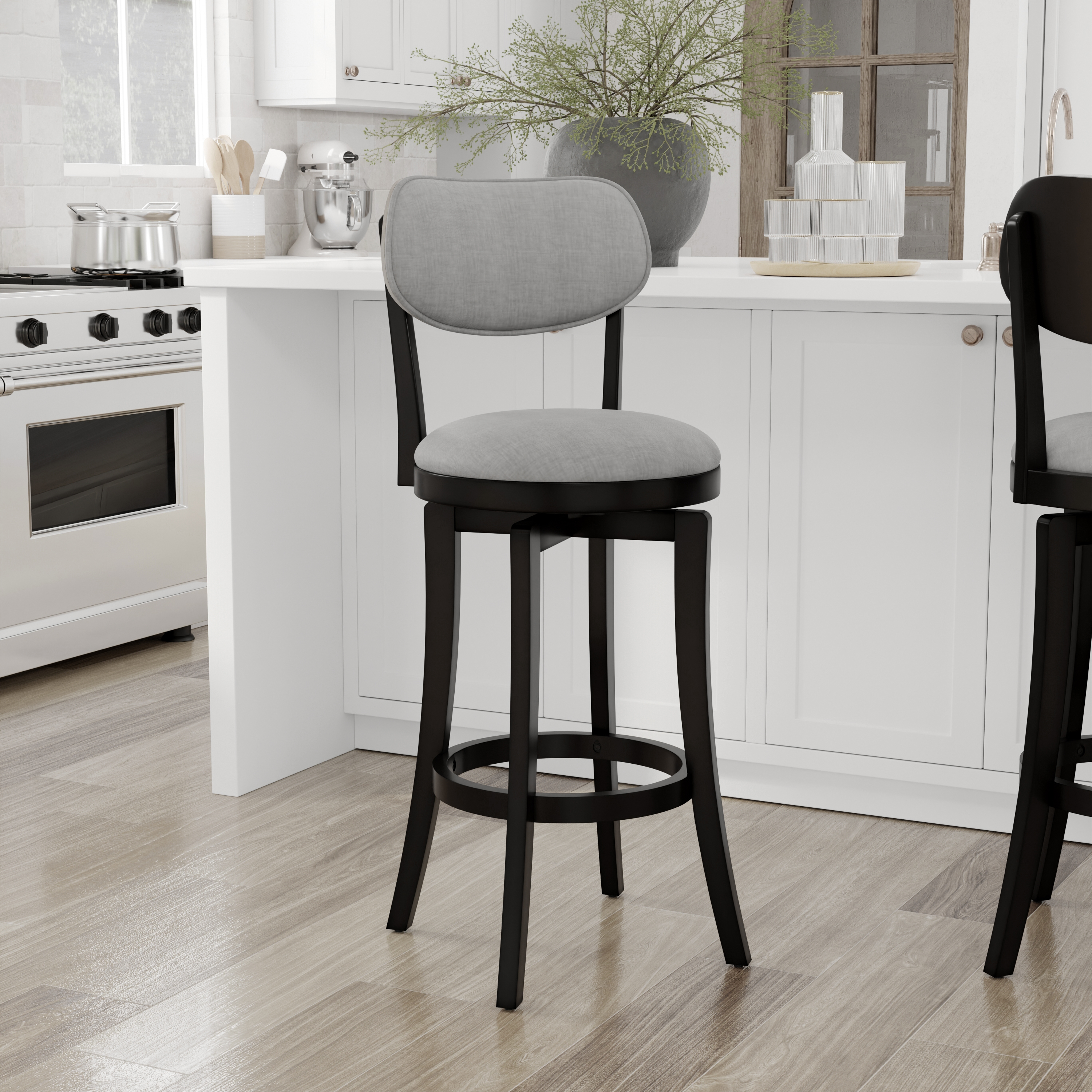Hillsdale Furniture Sloan Wood Stool - Bar - Black