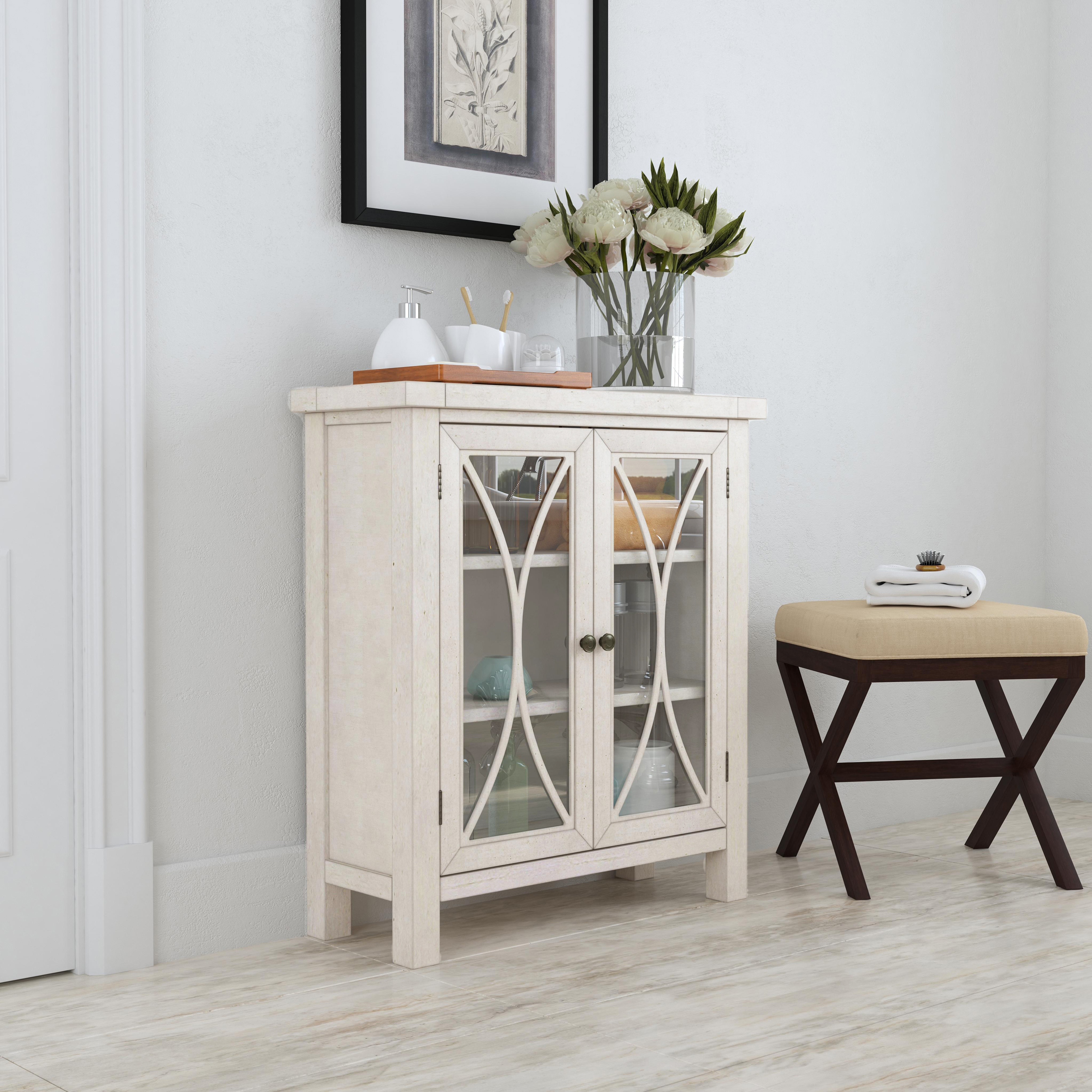 Hillsdale Furniture Bayside Wood Cabinet - Antique White - 2 Door