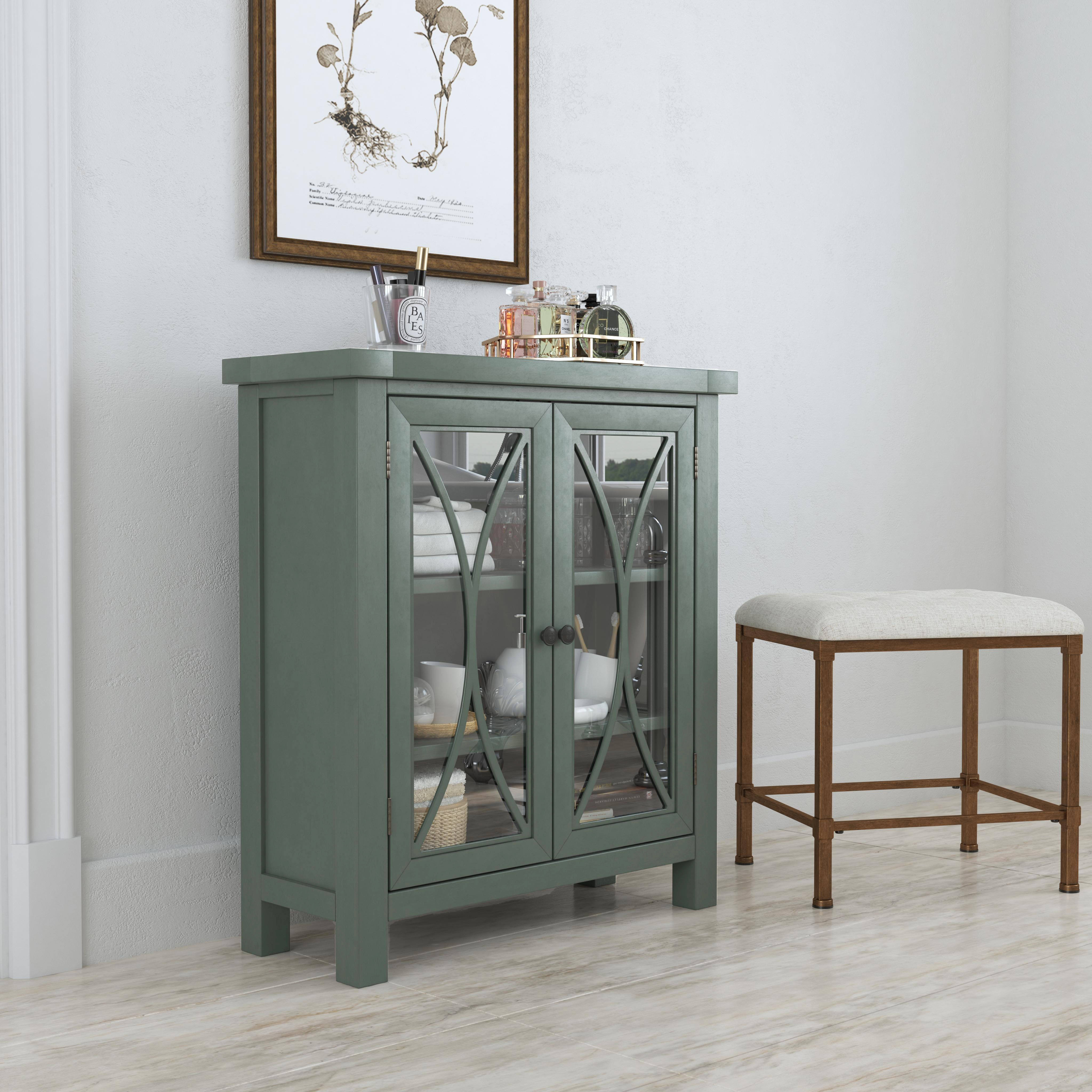Hillsdale Furniture Bayside Wood Cabinet - Robin Egg Blue - 2 Door