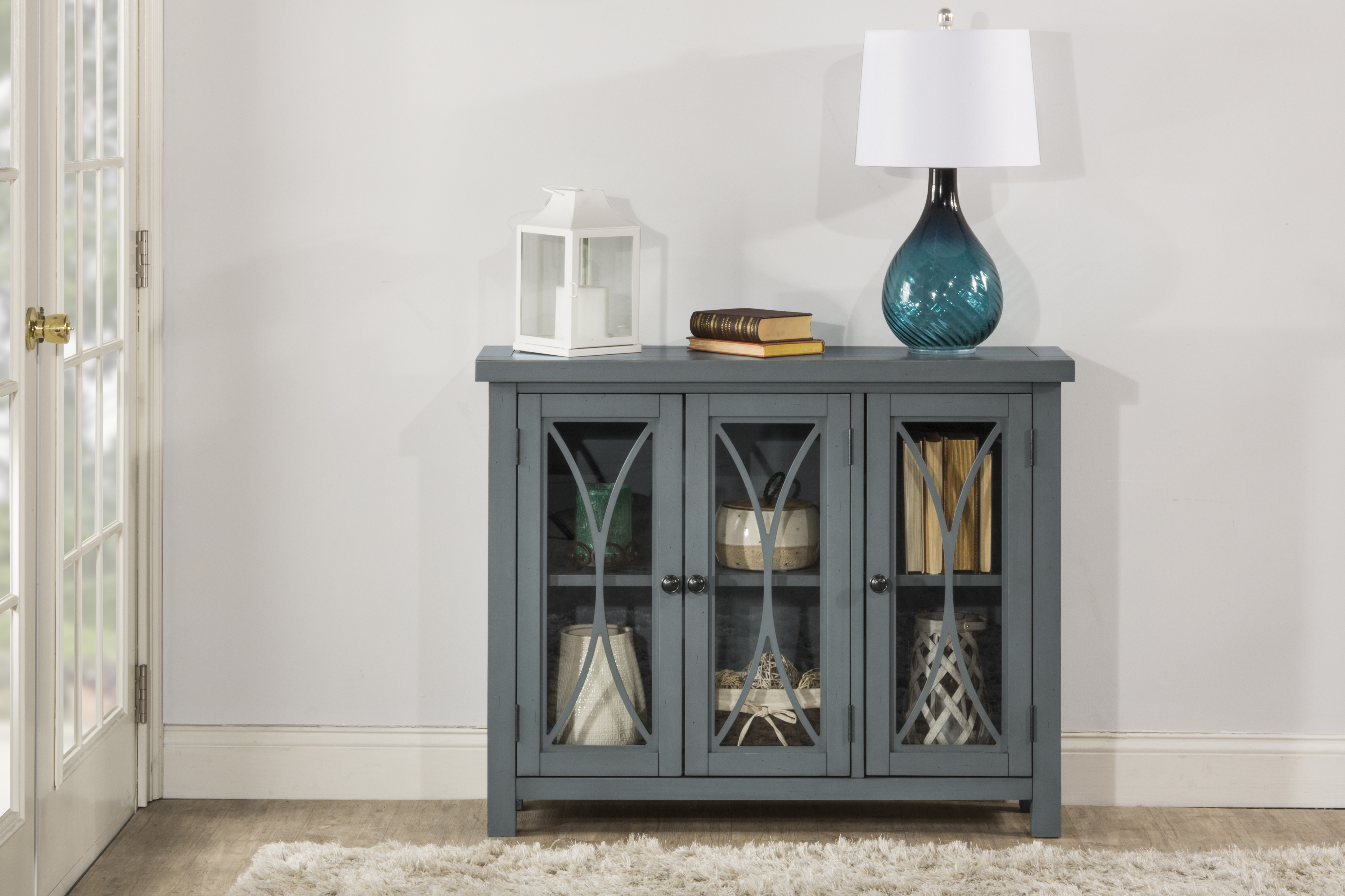 Hillsdale Furniture Bayside Wood Cabinet - Robin Egg Blue - 3 Door