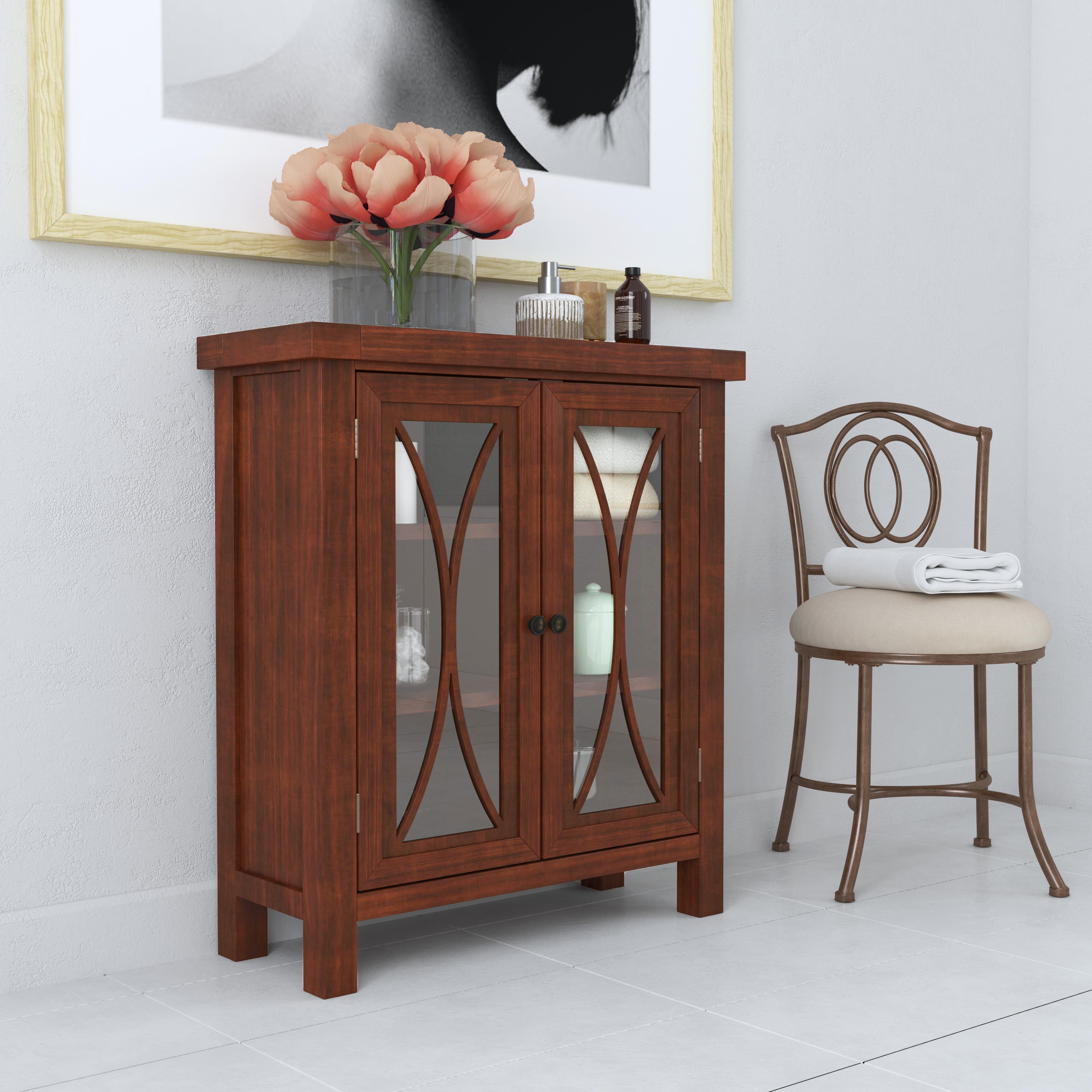 Hillsdale Furniture Bayside Wood Cabinet - Rustic Mahogany - 2 Door