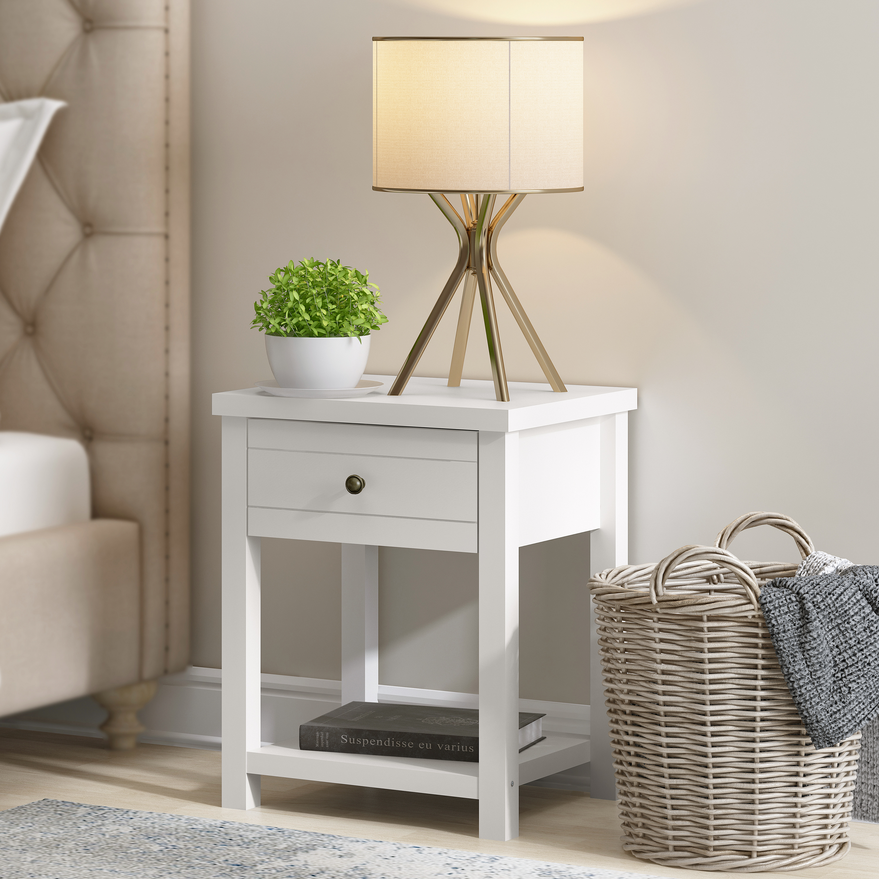 Hillsdale Furniture Harmony Wood Accent Table - Matte White