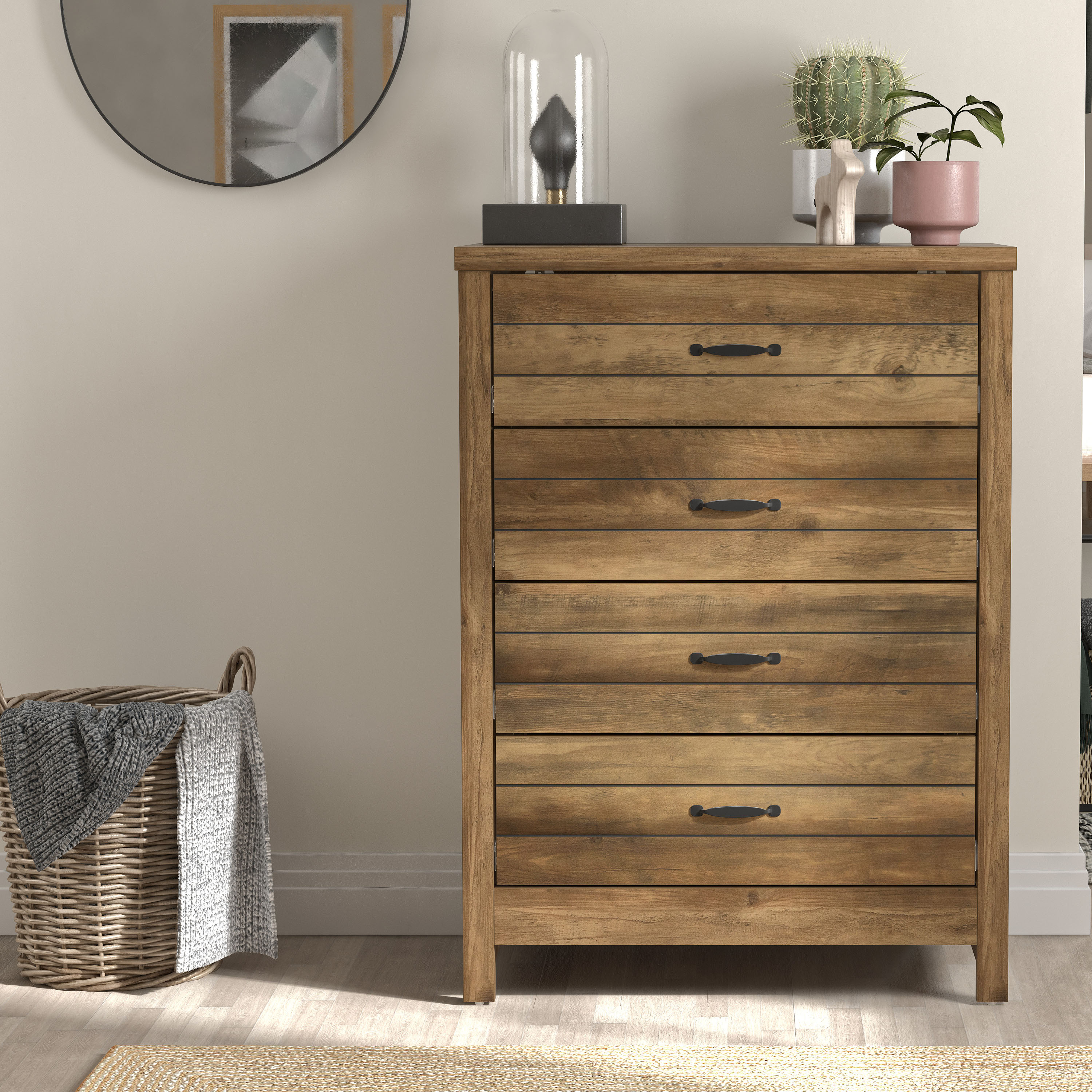 Clareさま専用 Hillsdale Furniture - 2695-783 - Lancaster Wood 4 Drawer