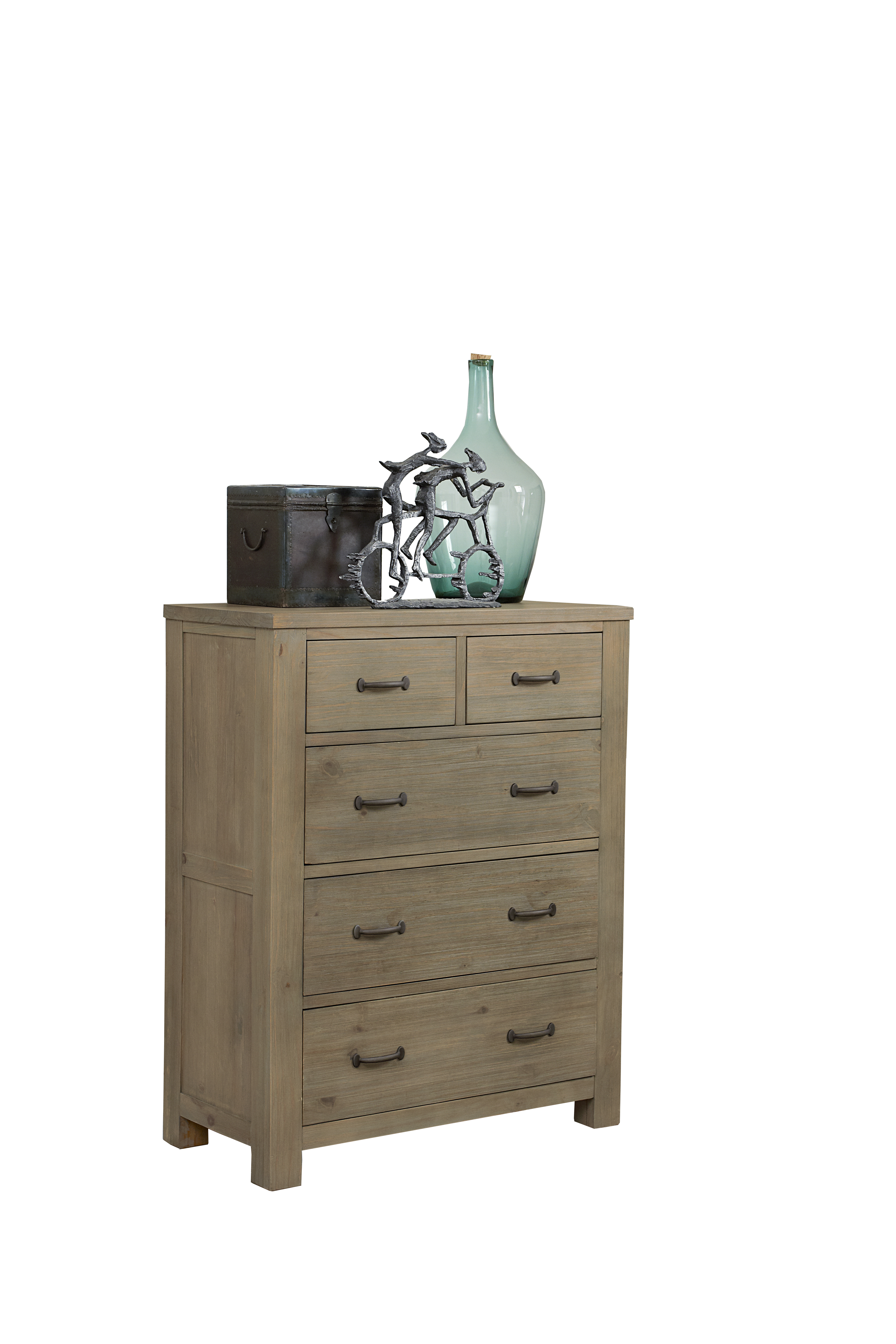 Hillsdale Furniture Highlands Wood 5 Drawer Chest - Driftwood
