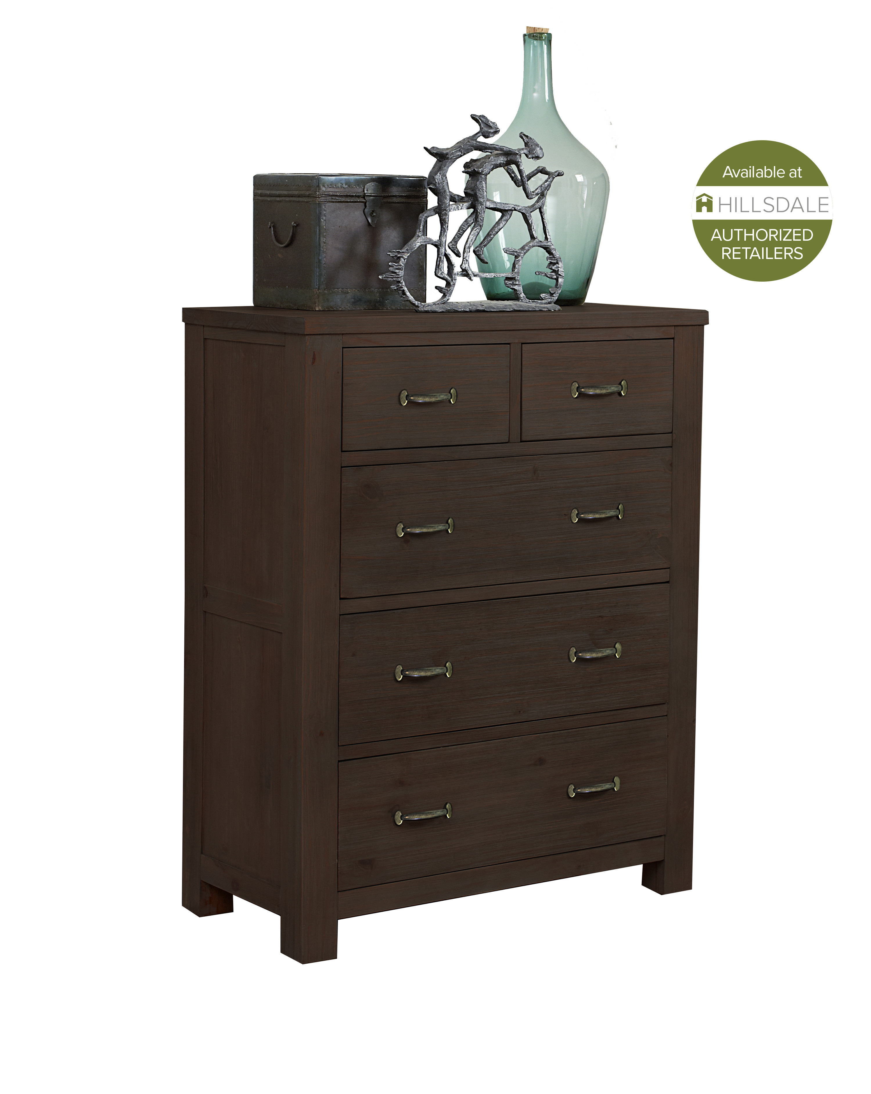 Hillsdale Furniture Highlands Wood 5 Drawer Chest - Espresso