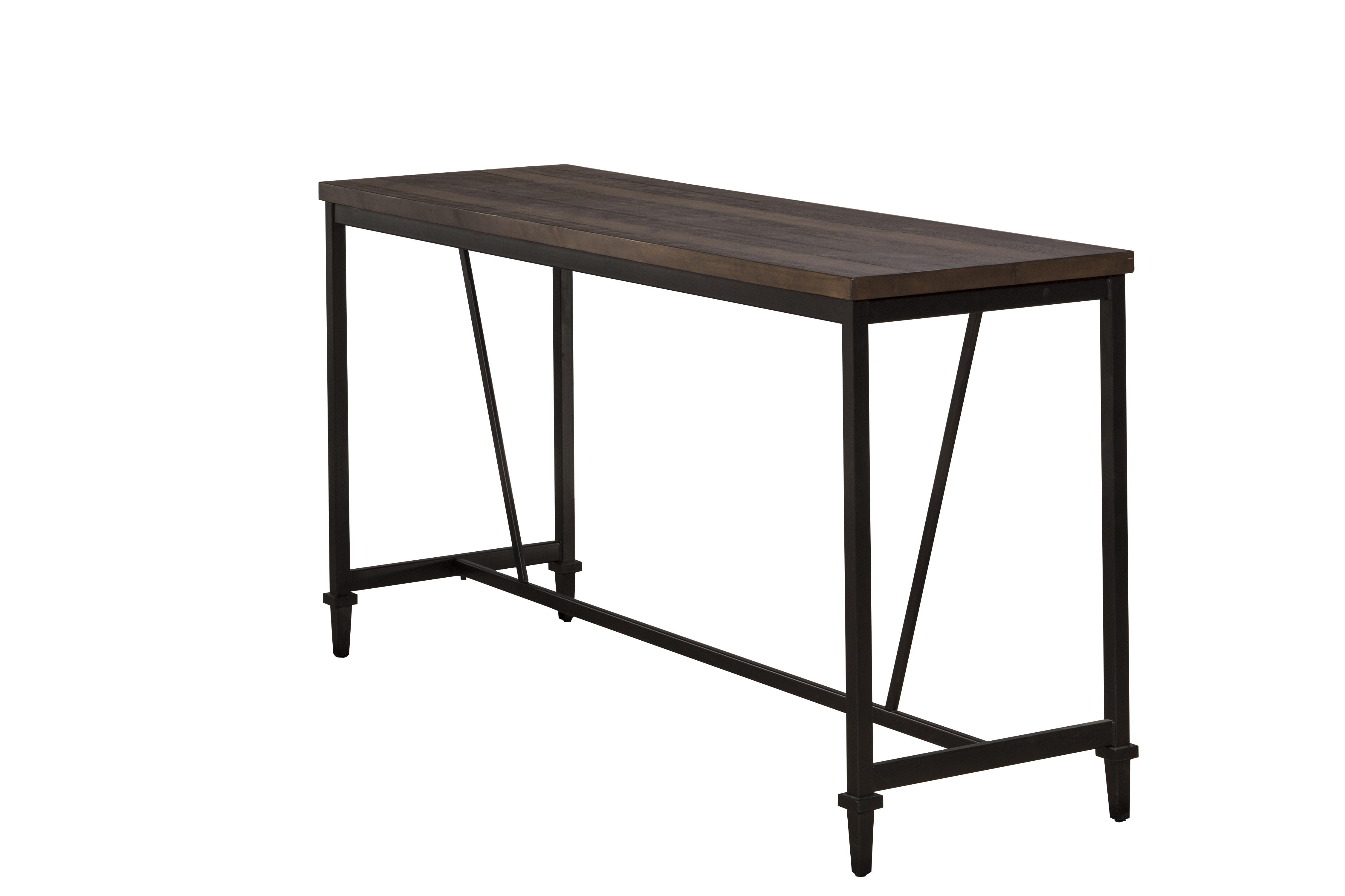Hillsdale Furniture Trevino Metal Dining Table - Distressed Walnut - Counter