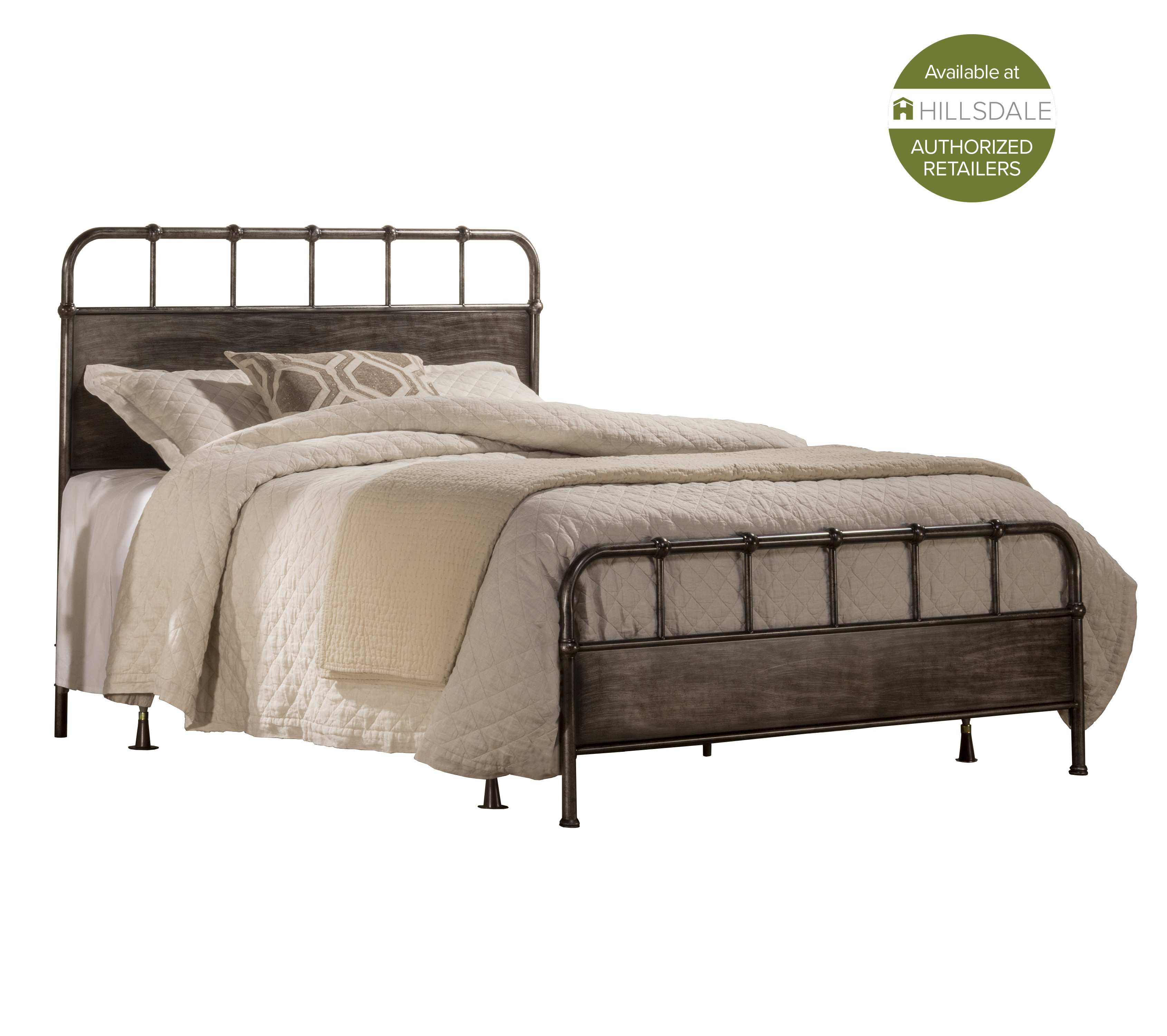 Hillsdale Furniture Grayson Metal Bed - King - Rubbed Black