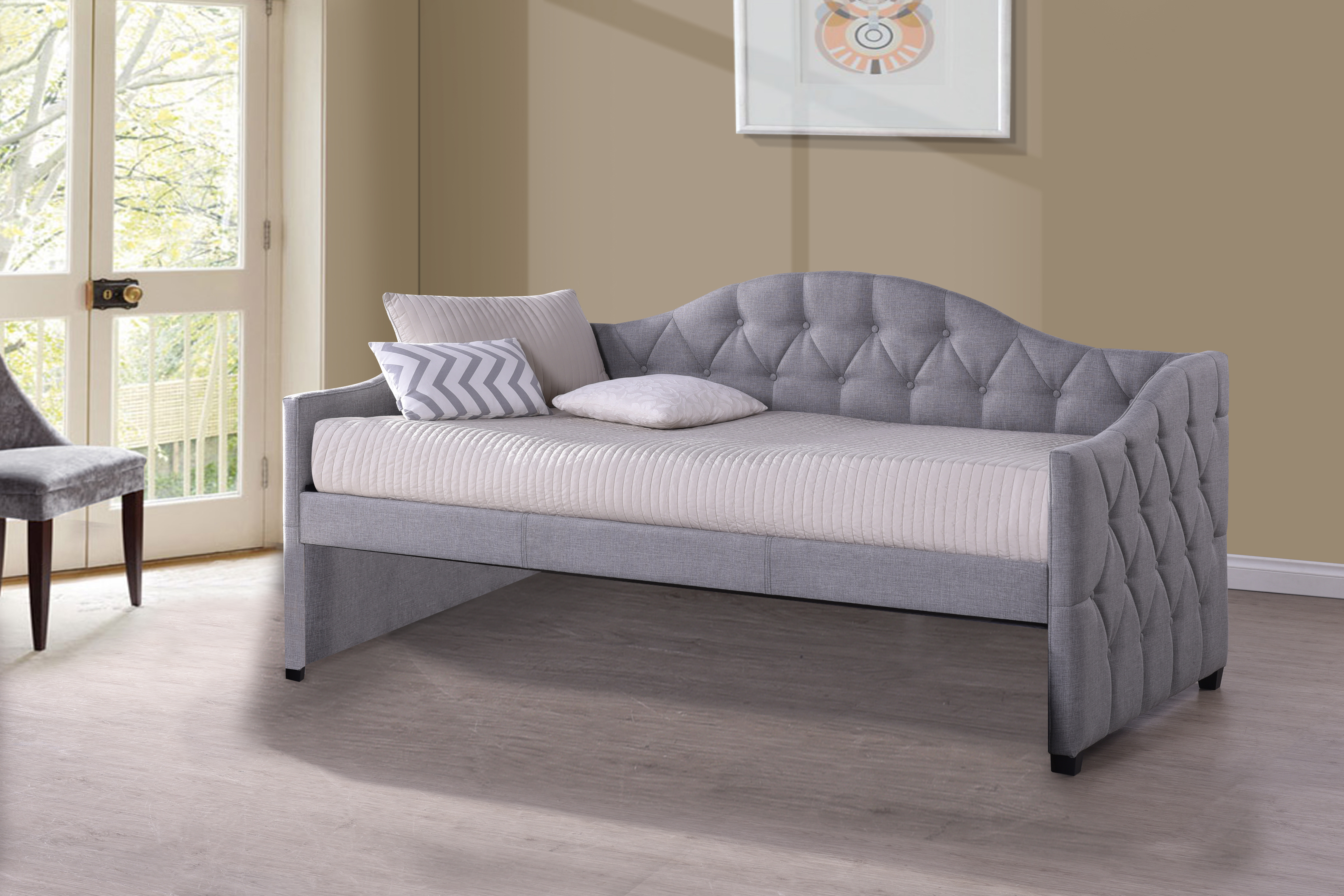 Hillsdale Furniture Jamie Upholstered Daybed - Gray - Twin