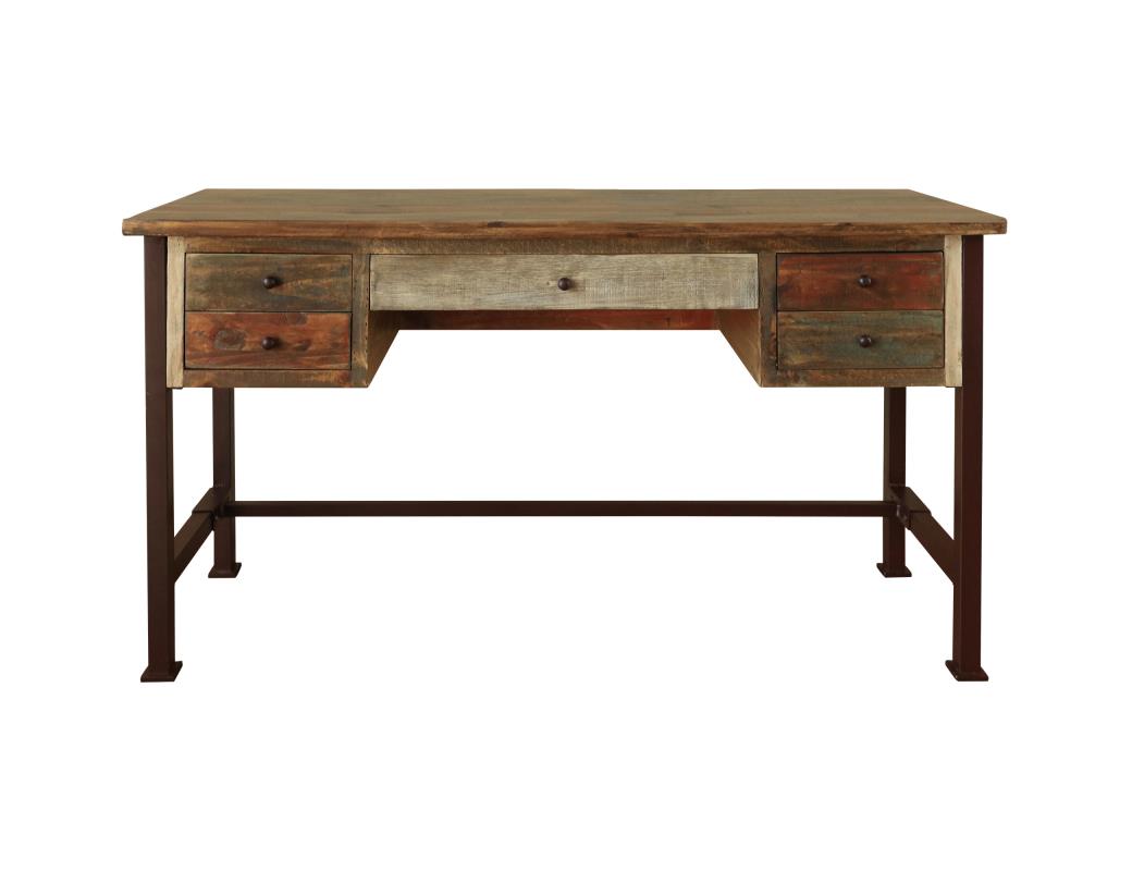 International Furniture Antique 5 Drawer Desk